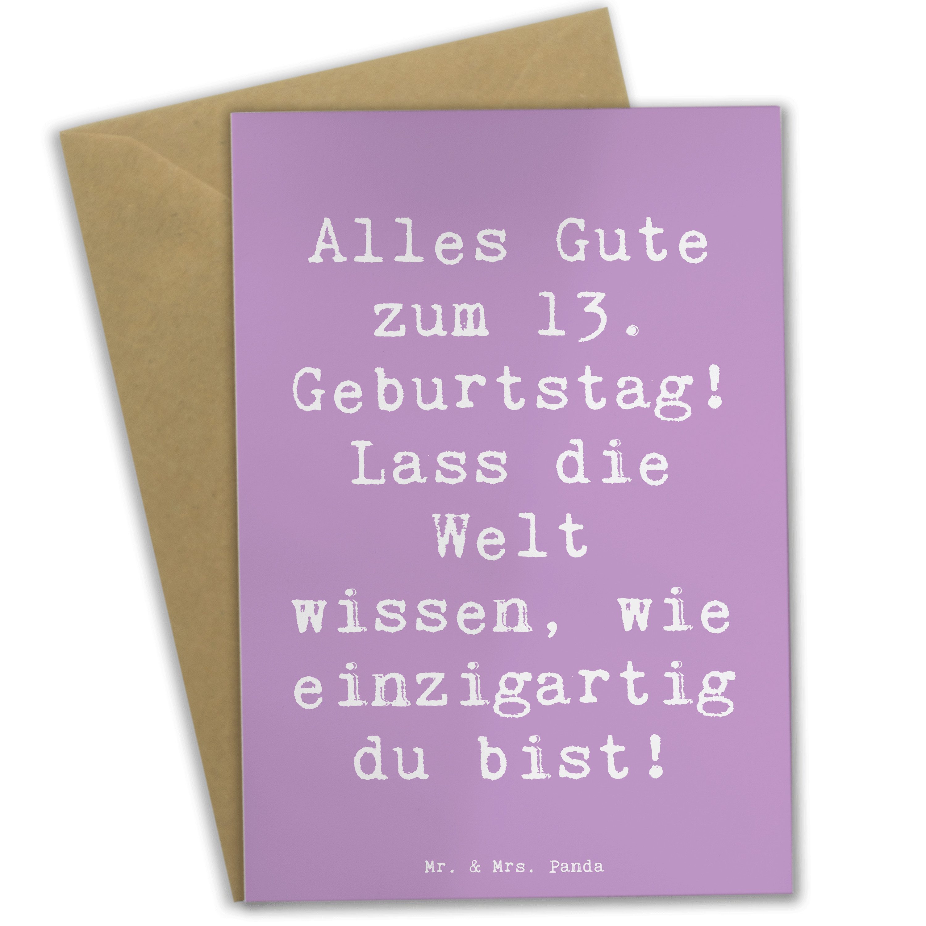 Grußkarte Spruch 13. Geburtstag - Lavendeltraum - Geschenk, Alles Gute, Feier