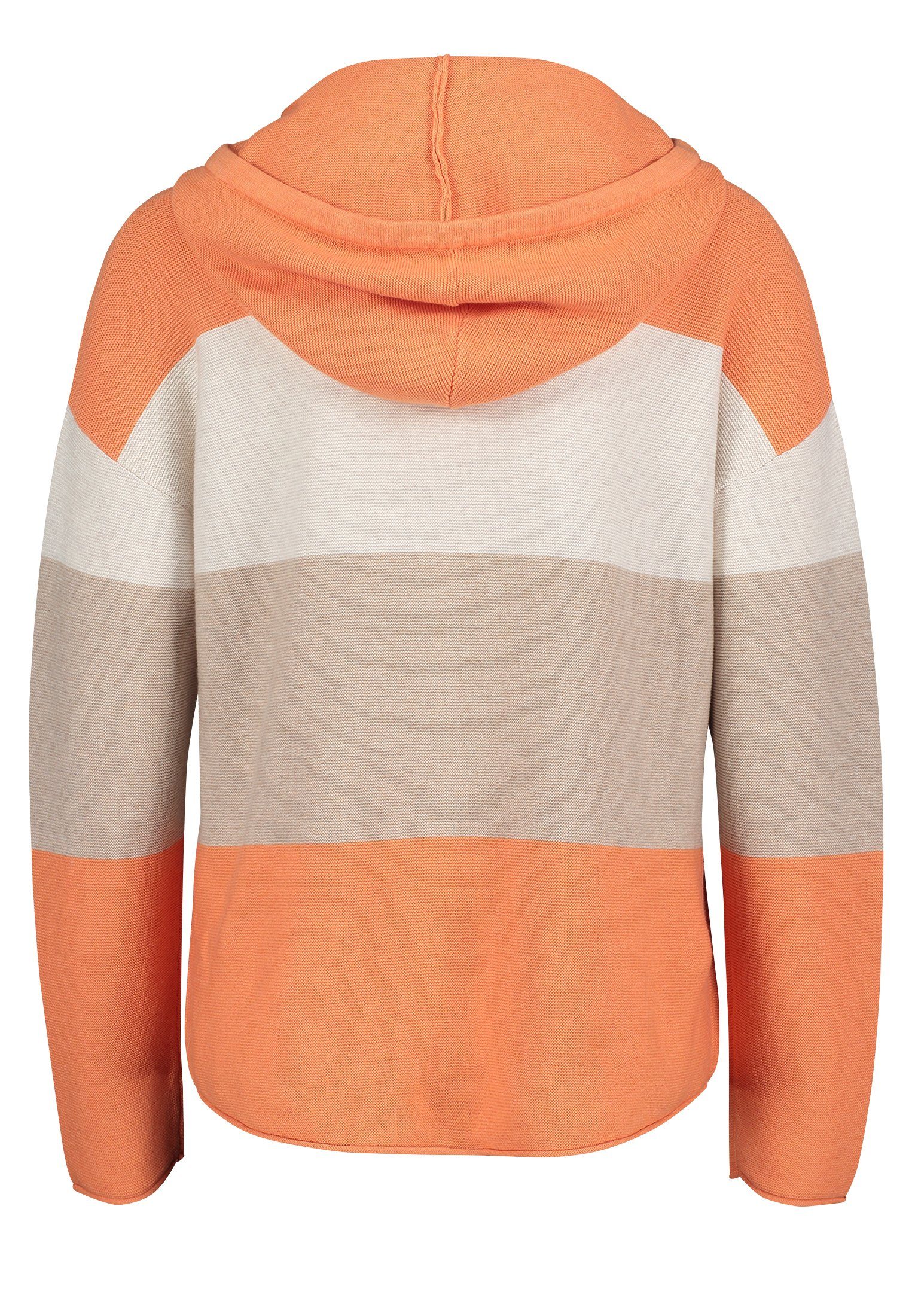 Betty&Co mit Kapuze Color Blocking Strickpullover