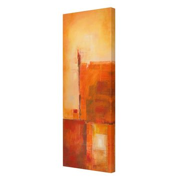 Bilderdepot24 Leinwandbild Kunstdruck Modern Abstrakt Orange Braun orange Bild auf Leinwand XXL, Bild auf Leinwand; Leinwanddruck in vielen Größen