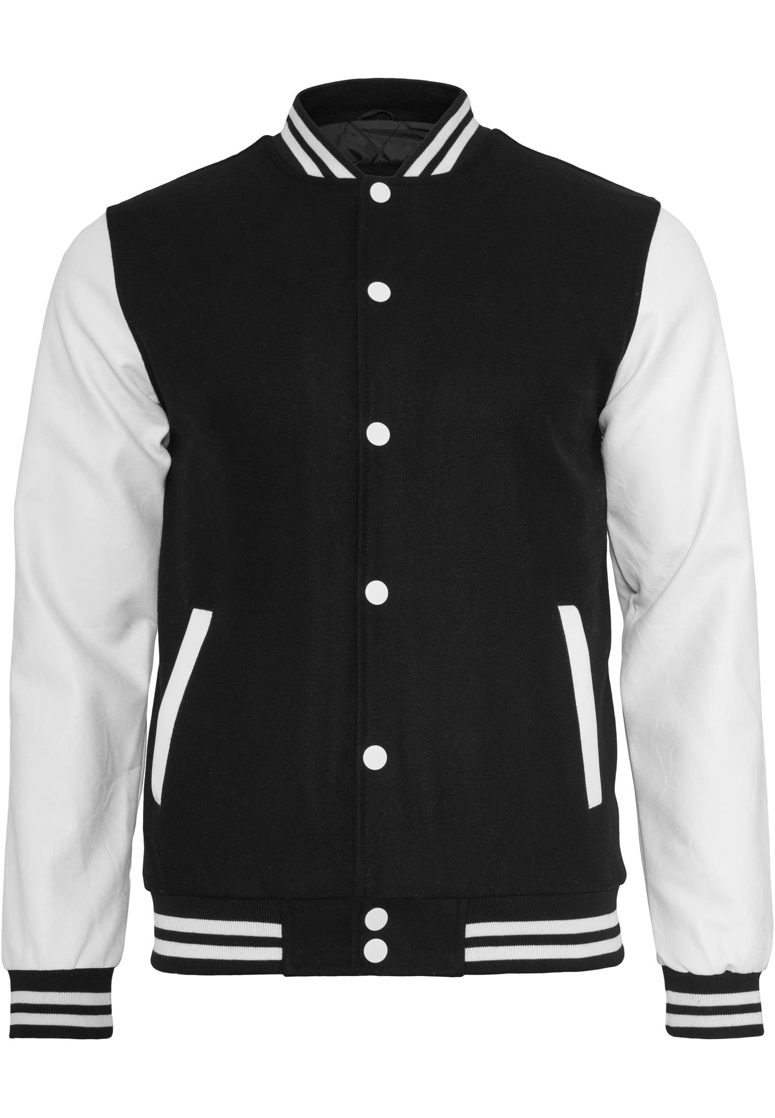 URBAN CLASSICS Outdoorjacke Herren Oldschool College Jacket (1-St) black/white