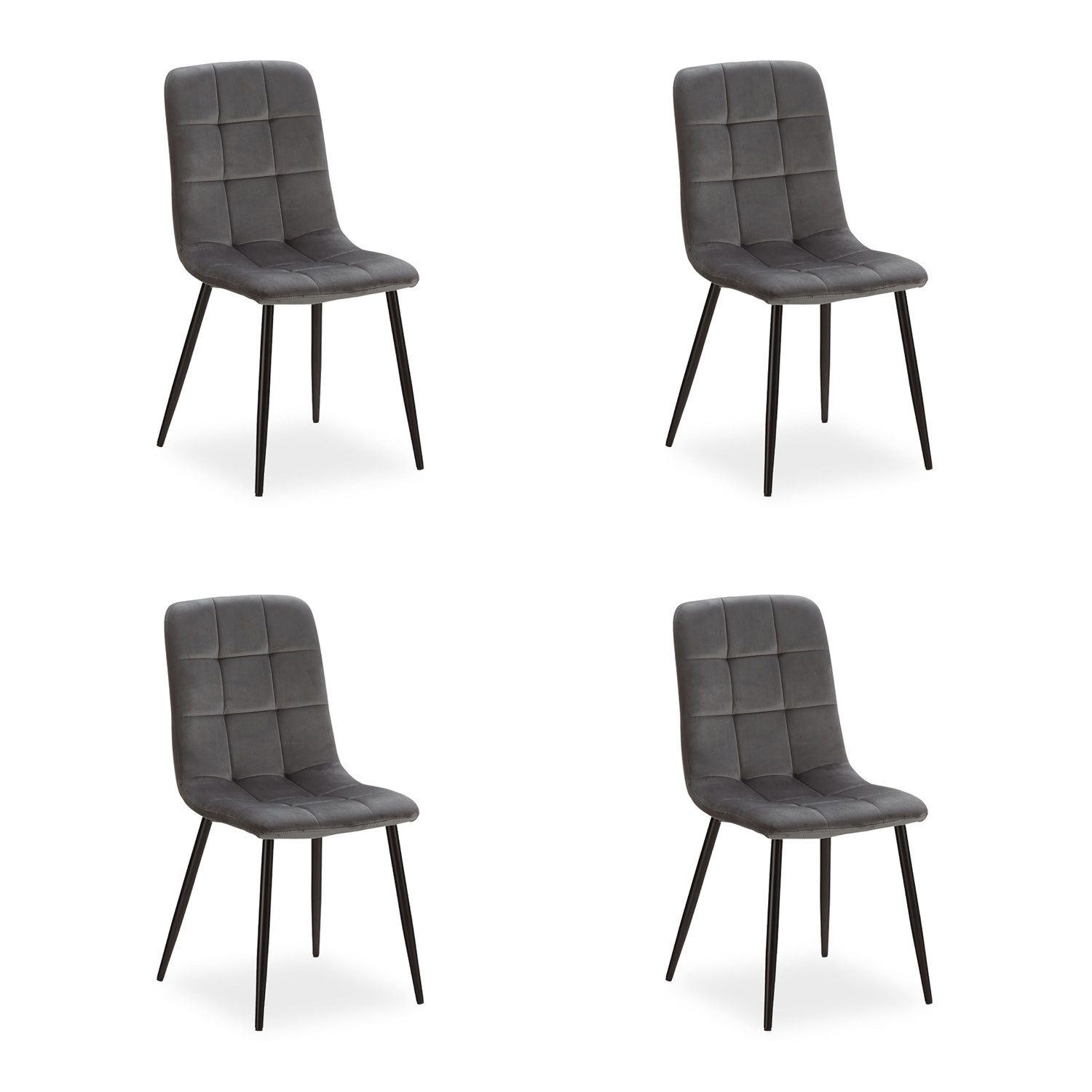 Homestyle4u Polsterstuhl Küchenstuhl modern Esszimmer Grau günstig online kaufen
