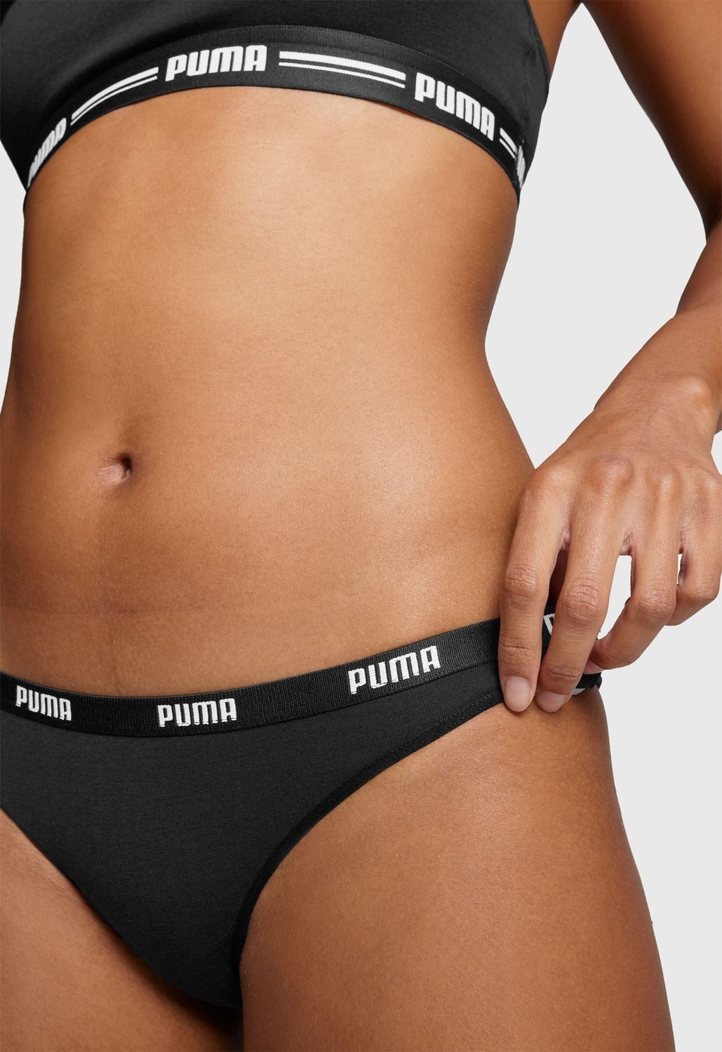 PUMA BODYWEAR Bikinislip Bikini Slip (Set, 6er Pack) mit schmalem Logo-Webbündchen – Bild 4 von 5