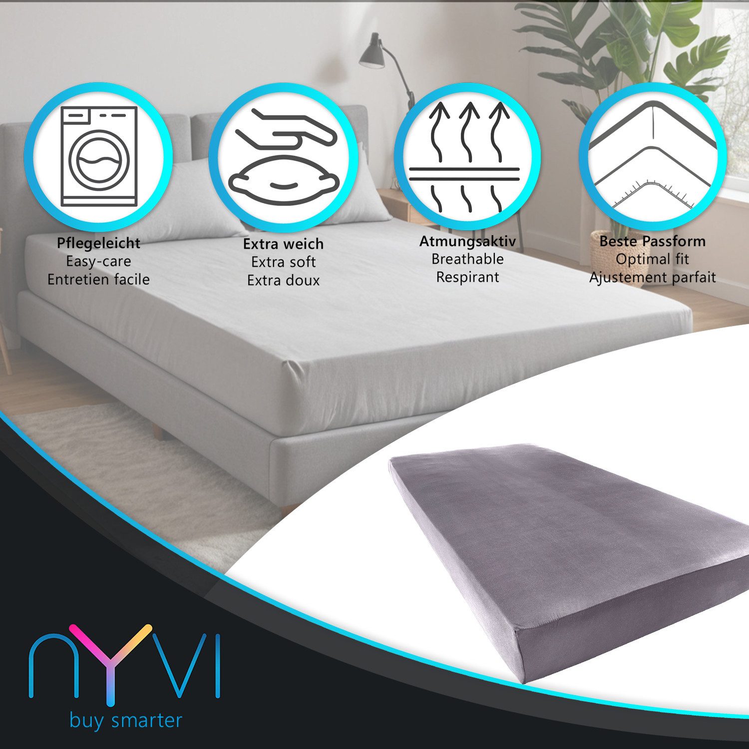 NYVI Spannbettlaken Spannbettlaken DreamScience Mikrofaser für günstig online kaufen