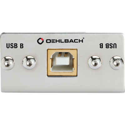 Oehlbach »MMT-C USB.2 B/B USB-2.0-B/B-Multimedia Einsatz mit Kabelpeitsche - Silber« Audio- & Video-Adapter
