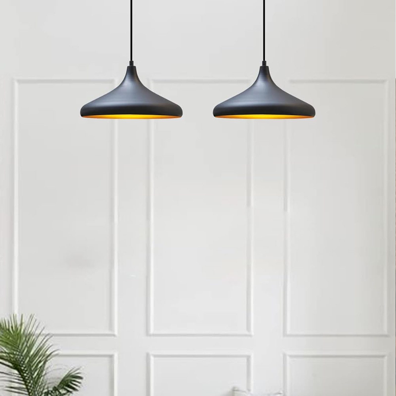 Bamyum Pendelleuchte Bamyum Pendelleuchte Durchmesser 35 cm E27 Metall Moderne Lampe, ohne Leuchtmittel