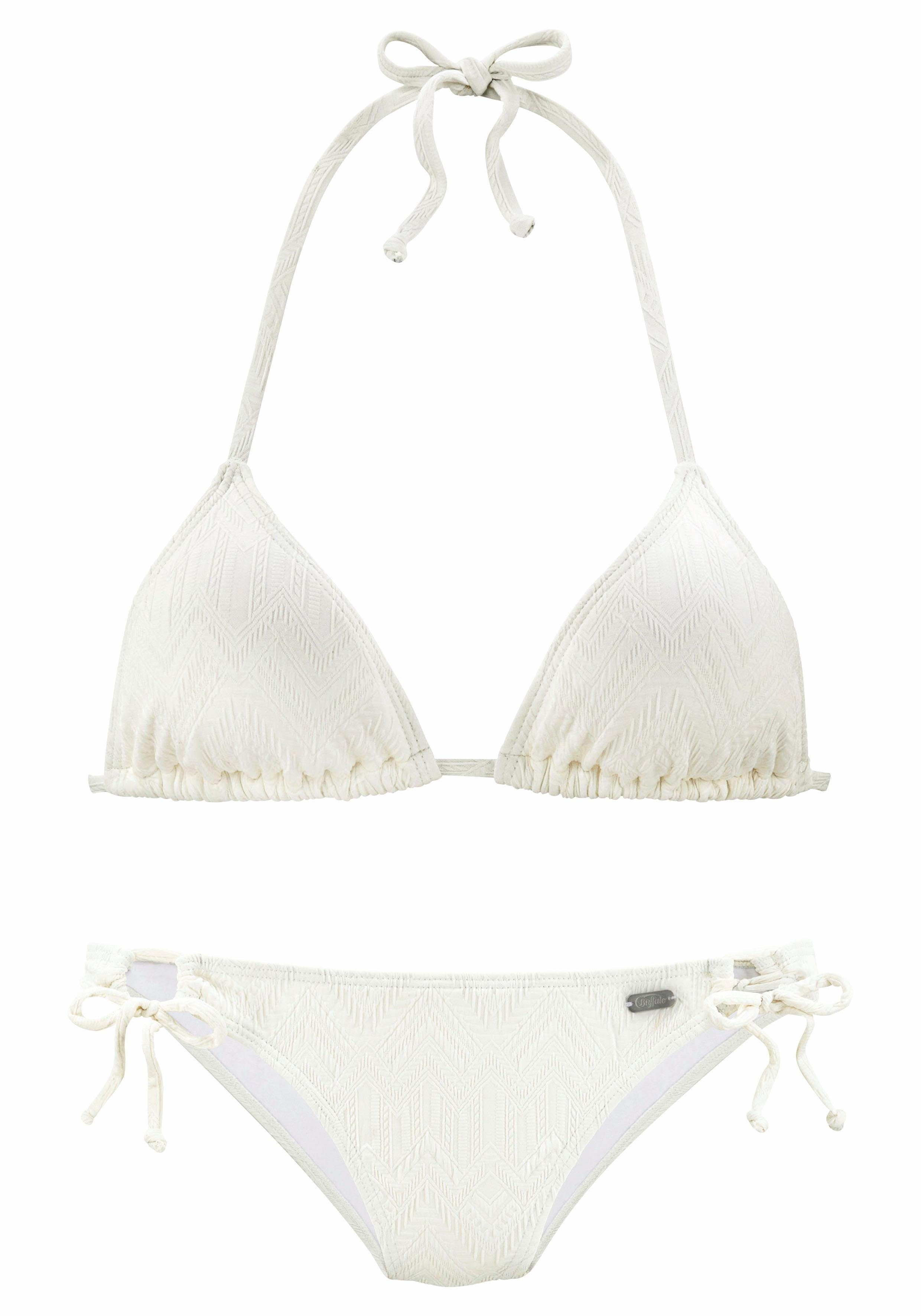 Buffalo Triangel-Bikini creme modischer mit Struktur