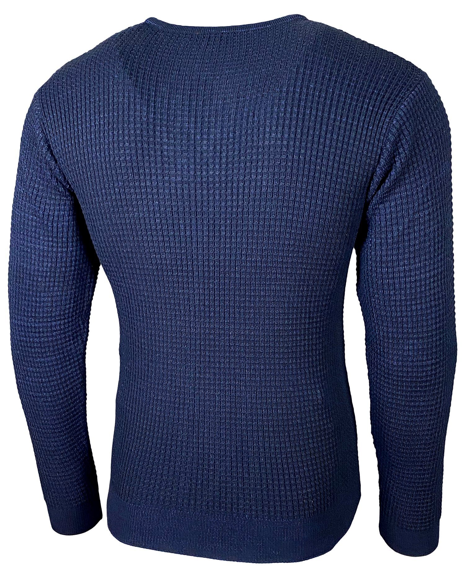Baxboy Strickpullover Baxboy Herren Pullover Rundkragen Moderner Feinstrick Pulli B-52132