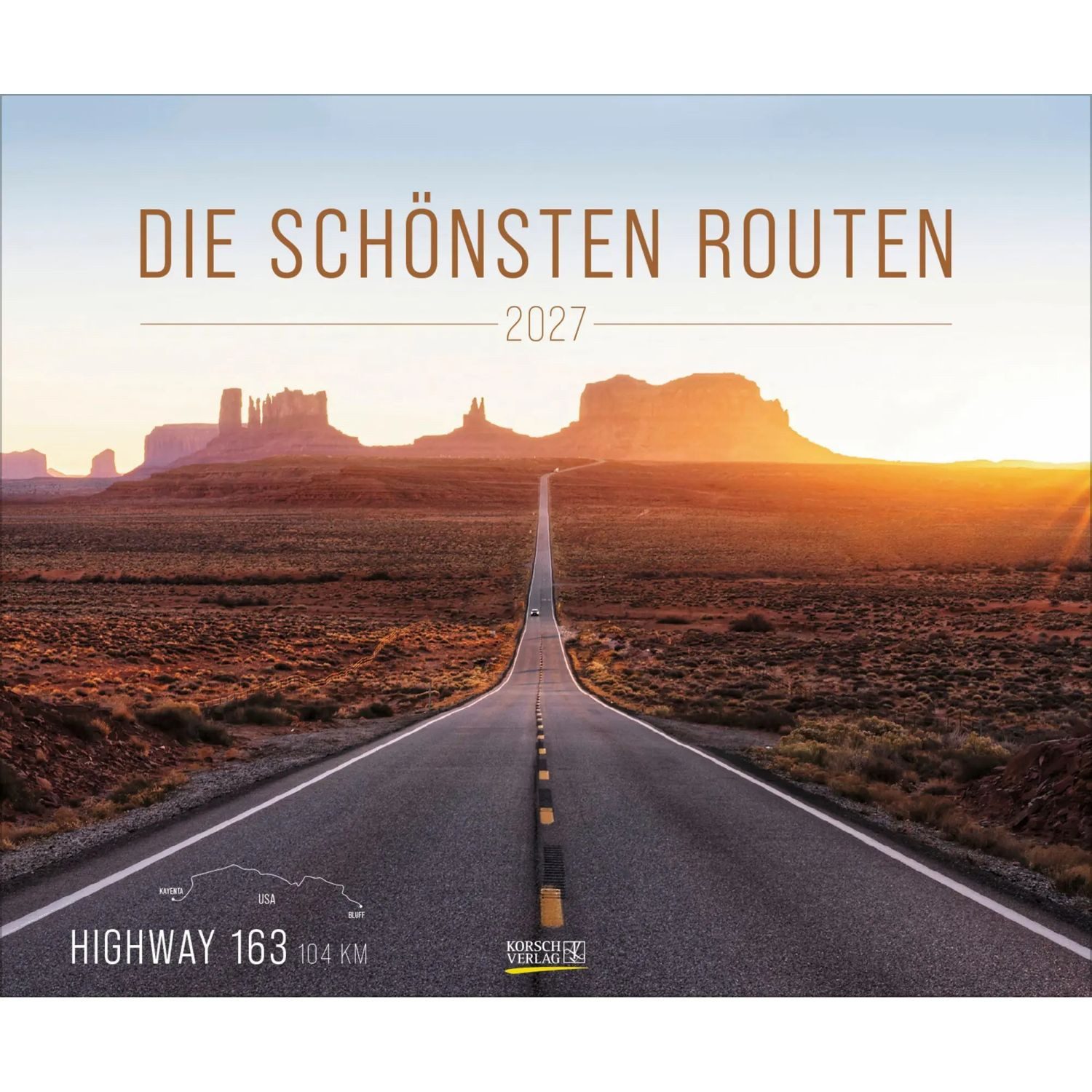 Korsch Verlag Wandkalender Die schönsten Routen 2027