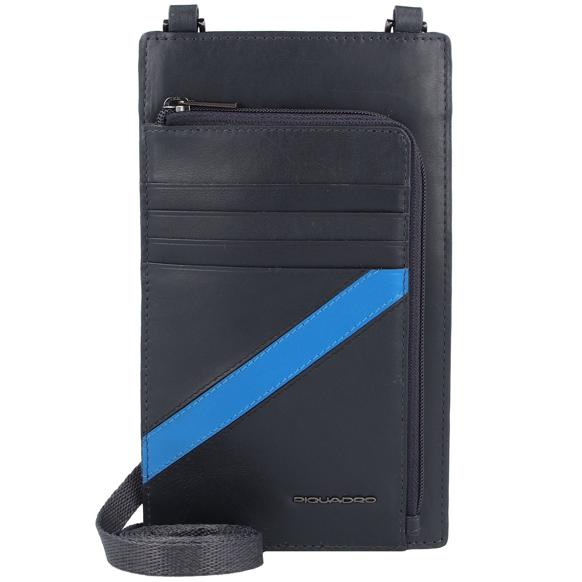 Piquadro Smartphone-Hülle PQ-Line, Leder blue-light blue