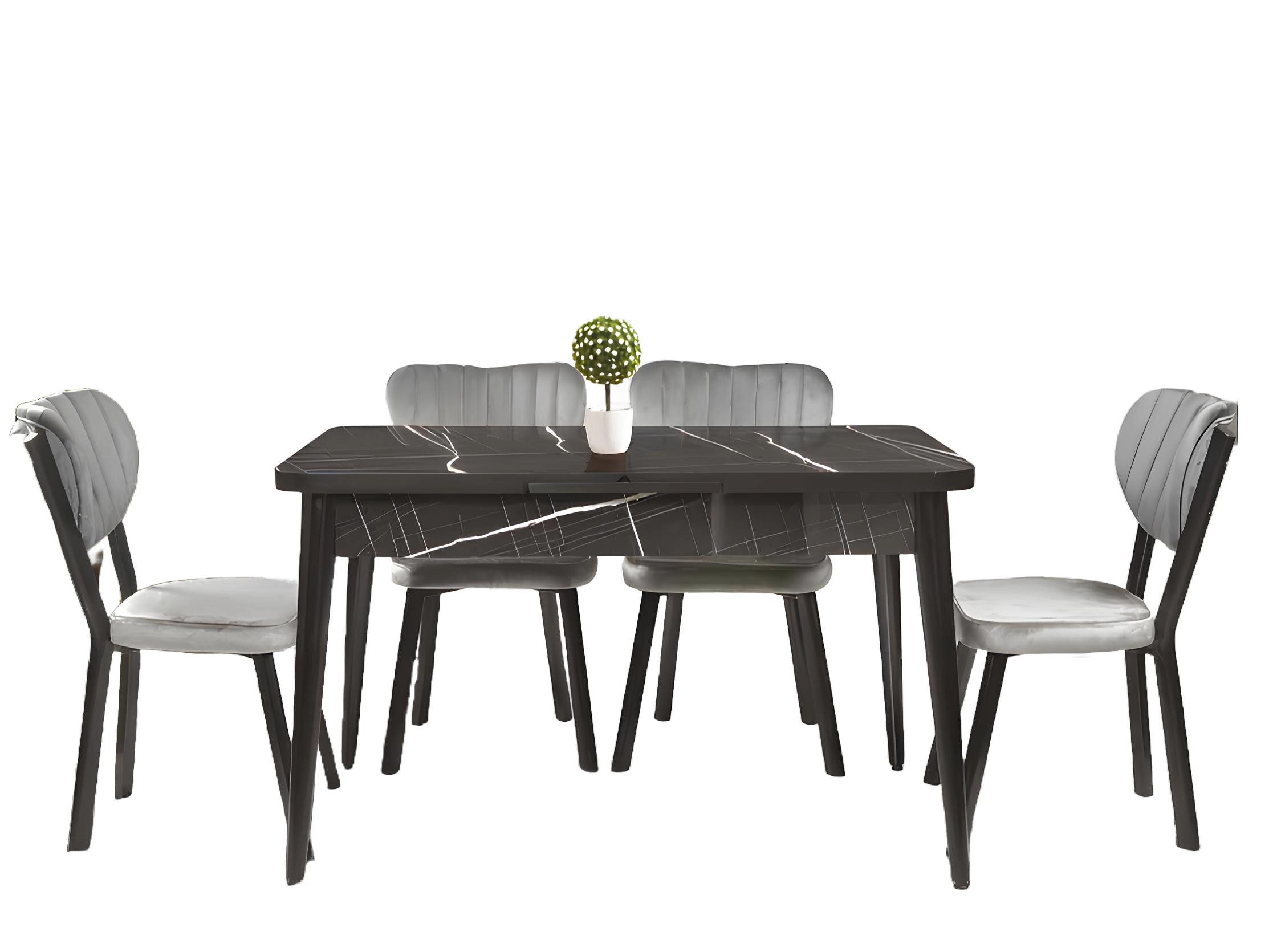 JVmoebel Esstisch Grauer Rechteckiger Esszimmer Ausziehbarer Esstisch Designer Edle (Esstisch), Made in Europa