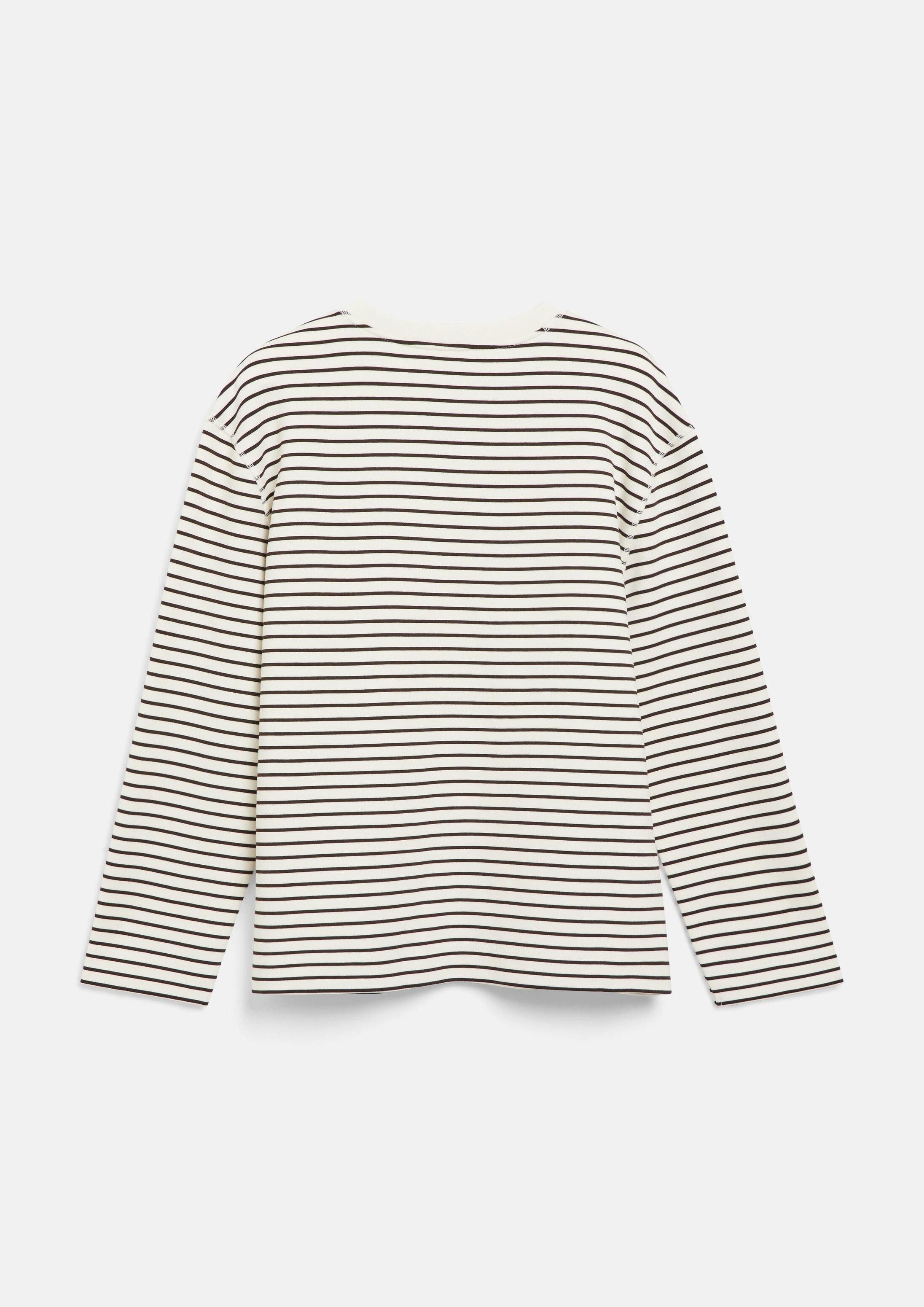 s.Oliver Sweatshirt Sweatshirt Scuba-Sweatshirt mit Ringeln im Relaxed Fit