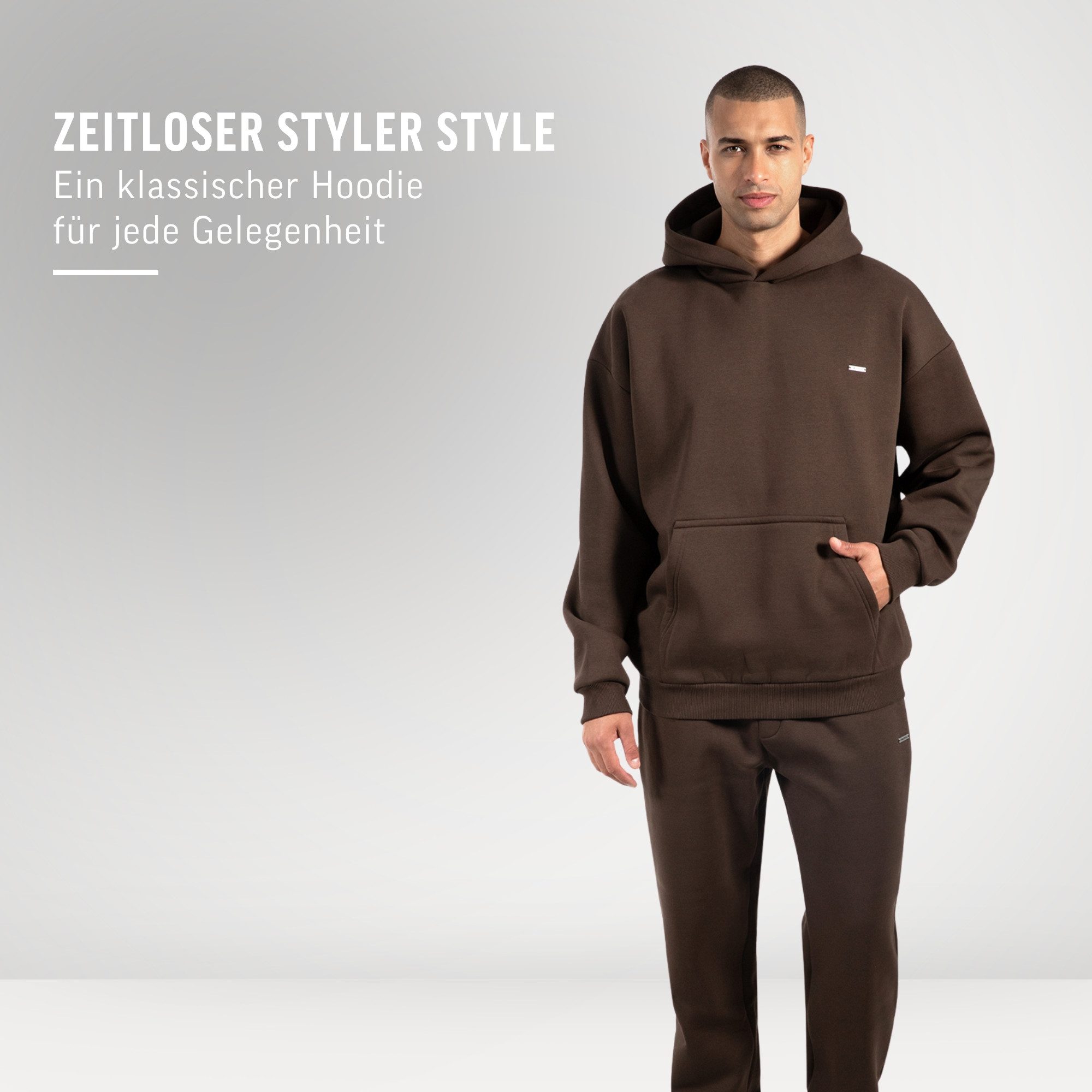 Hoodie Dawson, Hochwertiger Kapuzenpullover im Oversize Fit, Sweatshirt