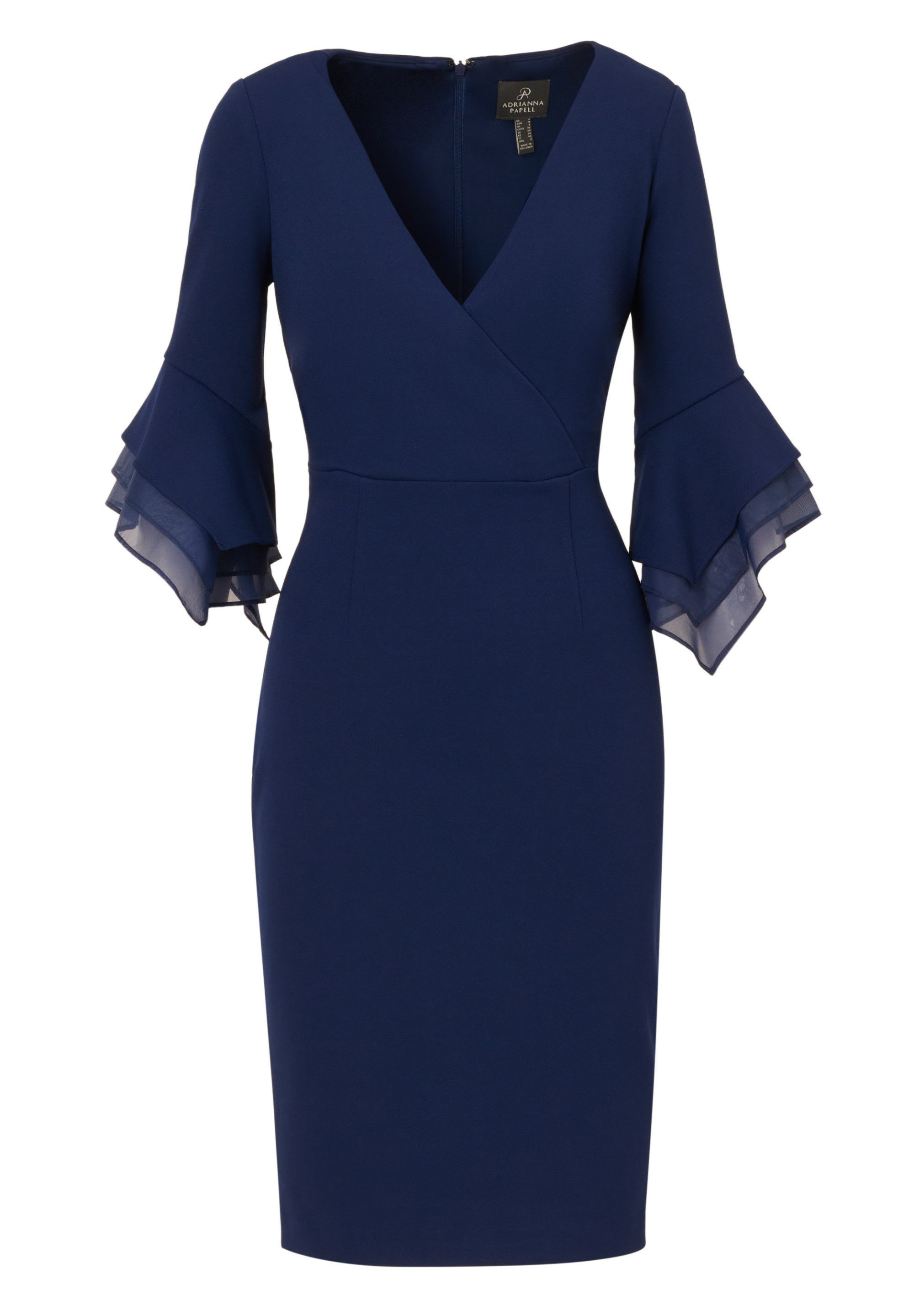 Adrianna Papell Abendkleid Crepe Combo Midi Dress Tailliert, figurbetont, e günstig online kaufen