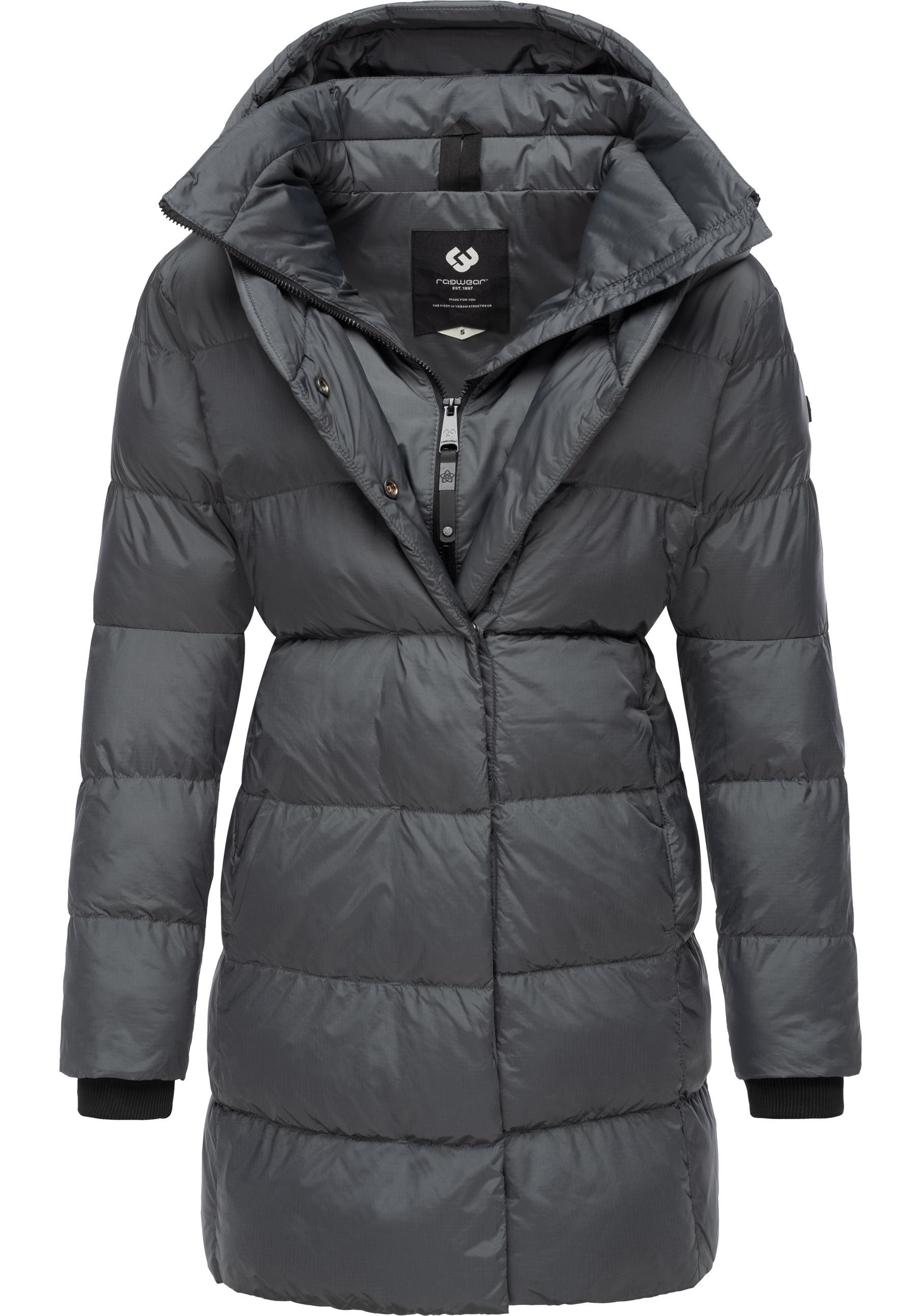 Ragwear Kurzmantel Niara stylischer, gesteppter Wintermantel mit gefütterter Kapuze