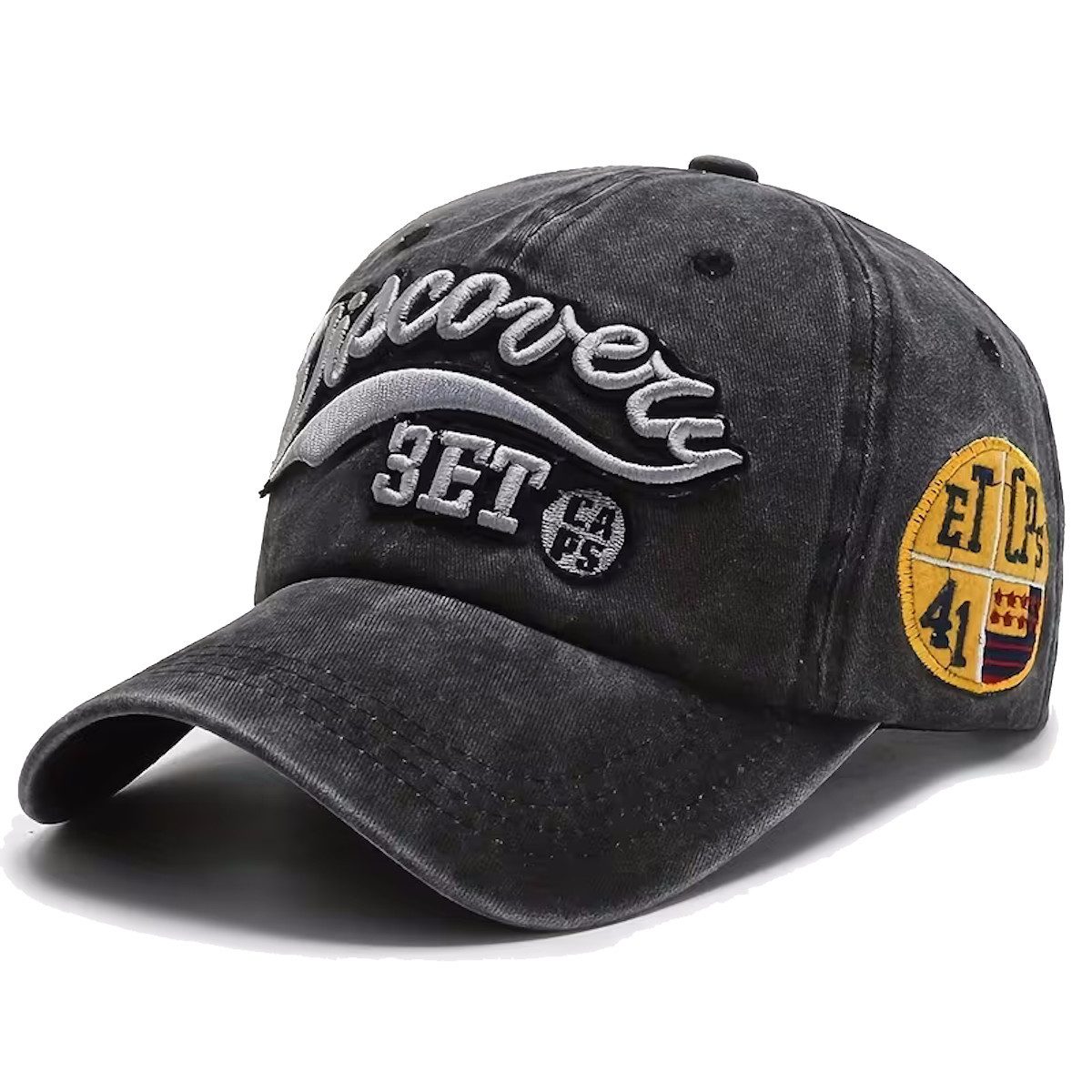 Sporty Baseball Cap Classic Discovery Vintage Style Used Washed Look Retro Baseballcap vintage Look