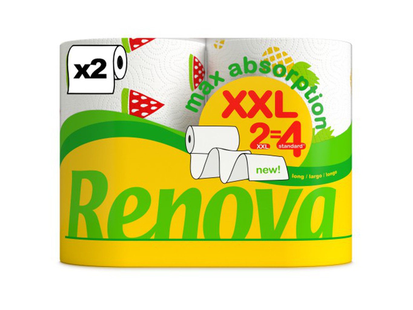 Renova Papierküchenrolle XXL Sommer (Packung 2-St), bedruckt