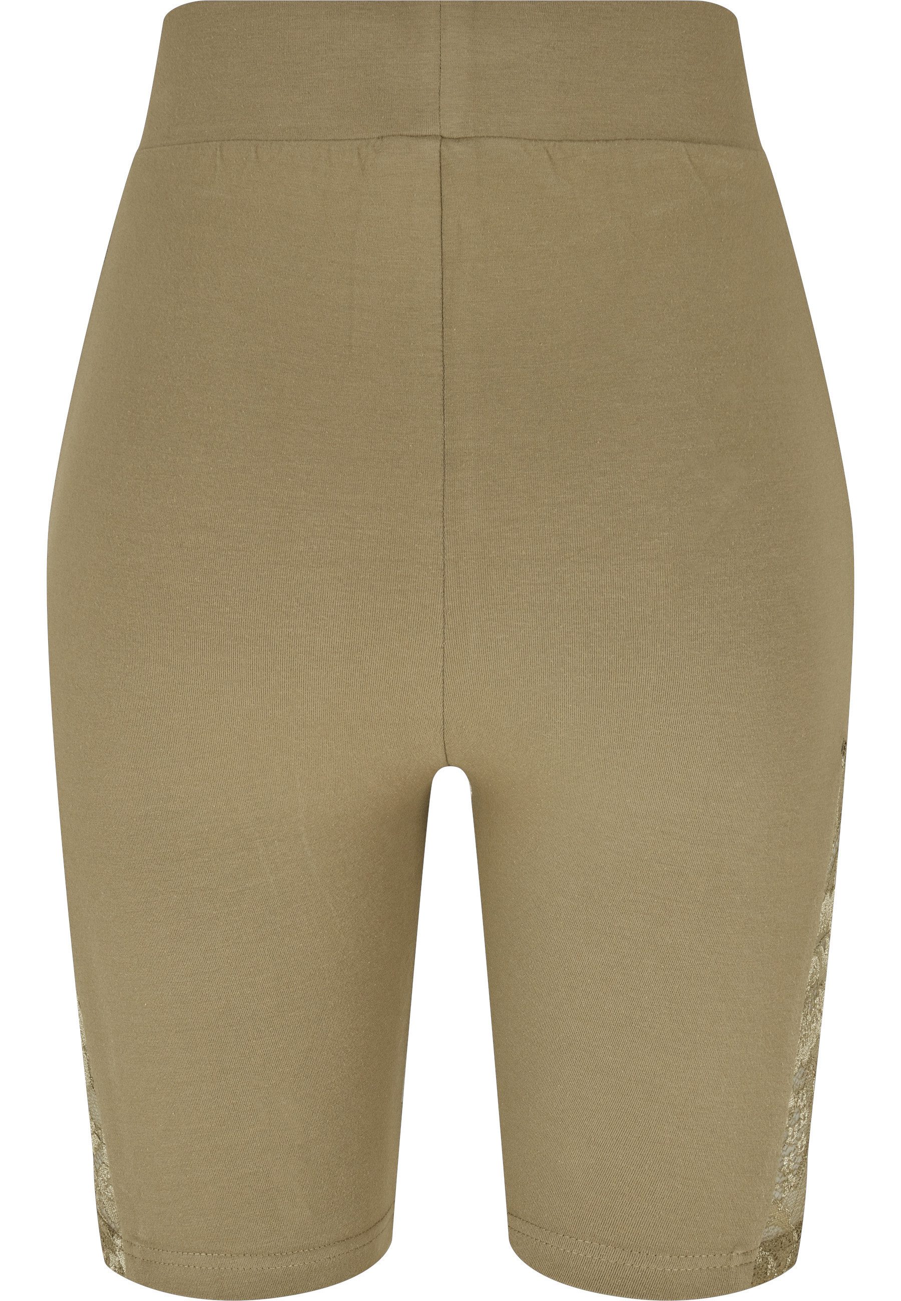 URBAN CLASSICS Fahrradhose Urban Classics Damen Ladies High Waist Lace Inset Cycle Shorts (1-tlg)