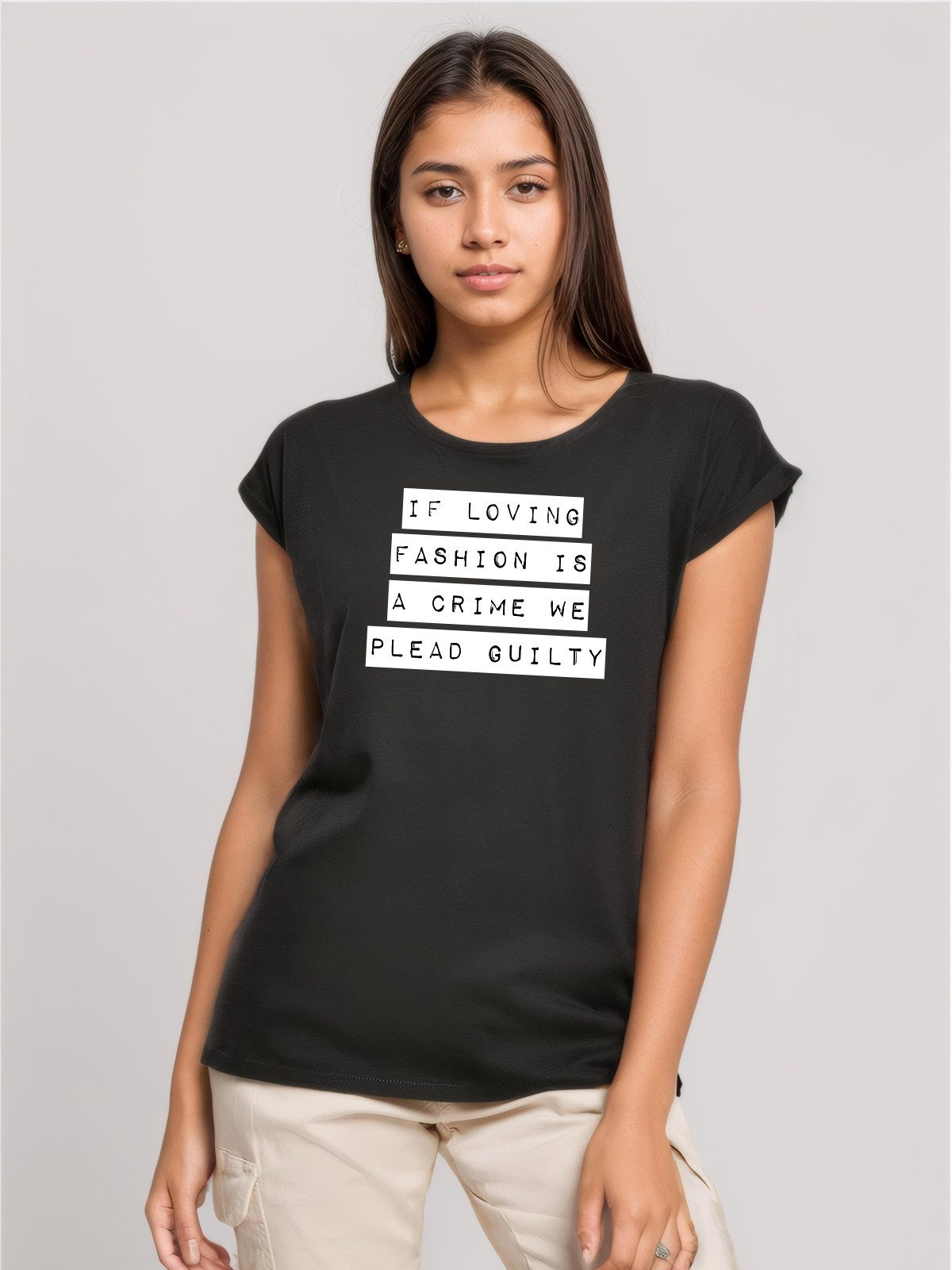 Be Famous Print-Shirt Classic Roll Up IFLOV (1-tlg., keine)