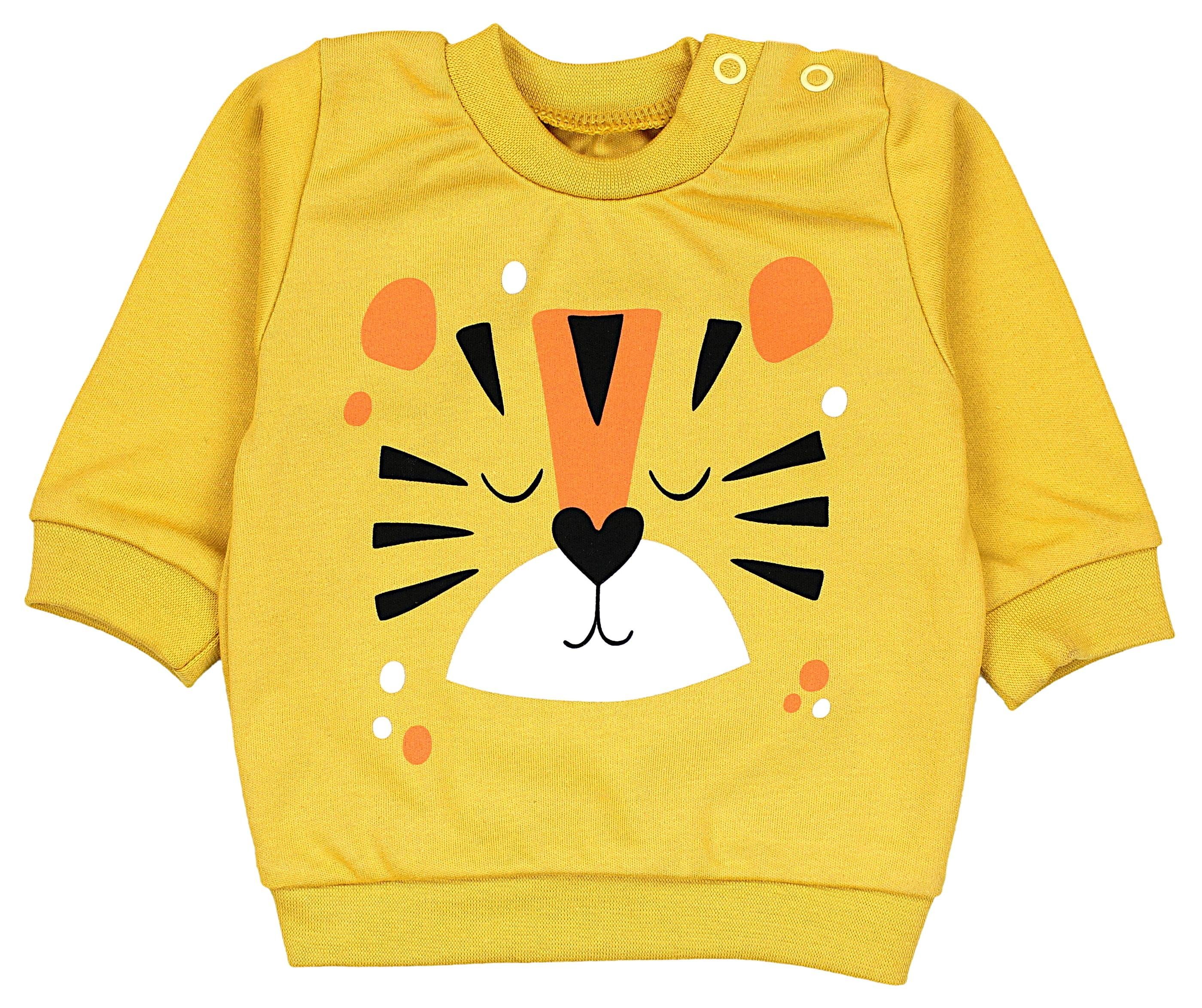 TupTam Erstausstattungspaket Baby Babykleidung Jungen Babyhose Outfit Spruch Langarmshirt mit Tiger Print