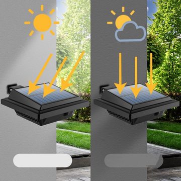 Home safety Dachrinnenleuchte 8Stk.40LED Solarleuchte Außen, Lichtsensor