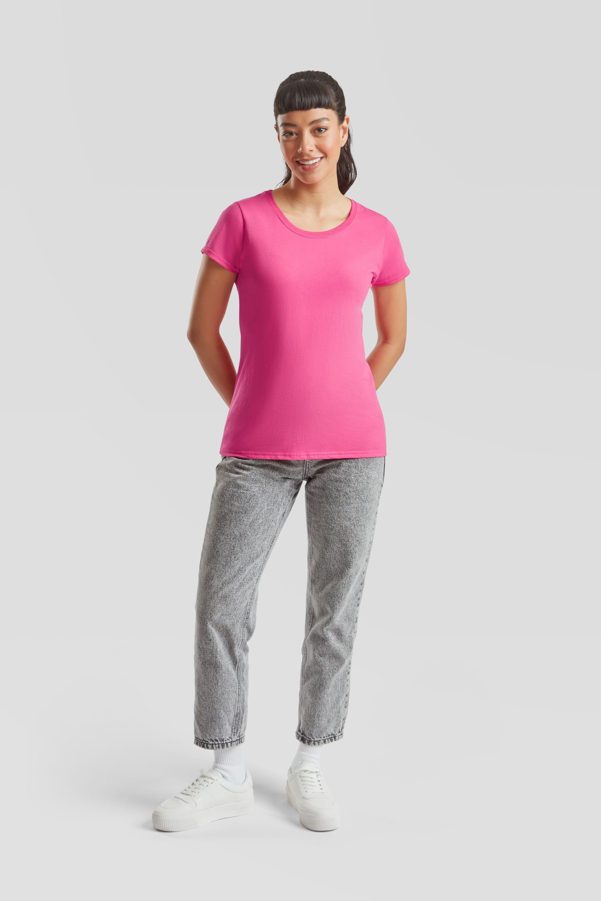 Fruit of the Loom Rundhalsshirt Fruit of the Loom Valueweight T Lady-Fit – Bild 2 von 5