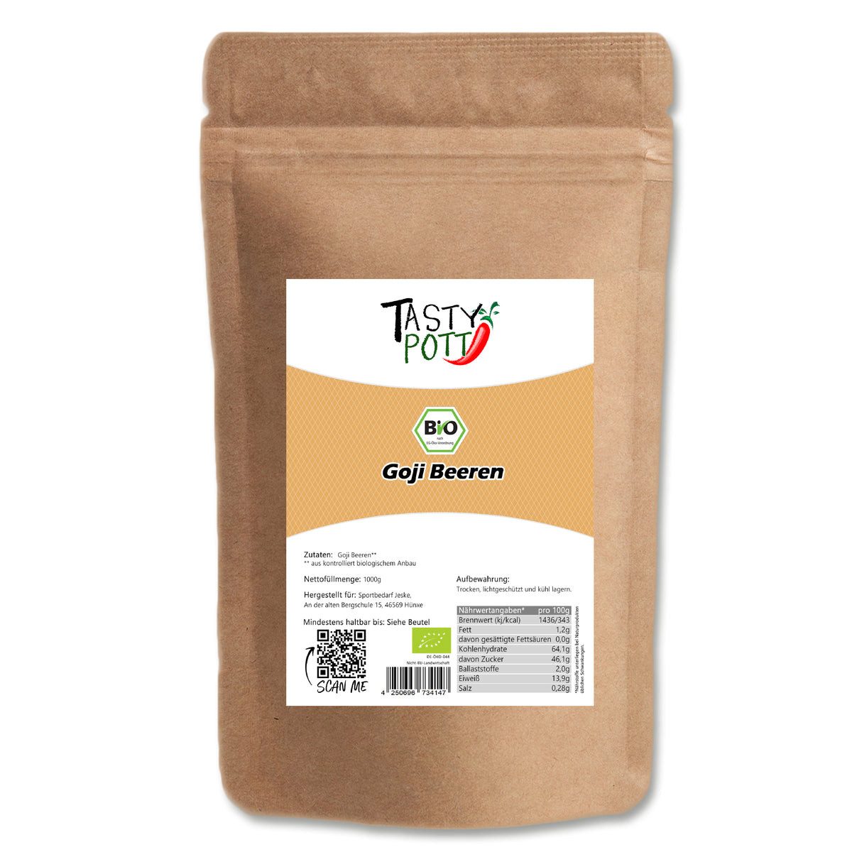 Tasty Trockenfrüchte Tasty Pott Bio Goji Beeren