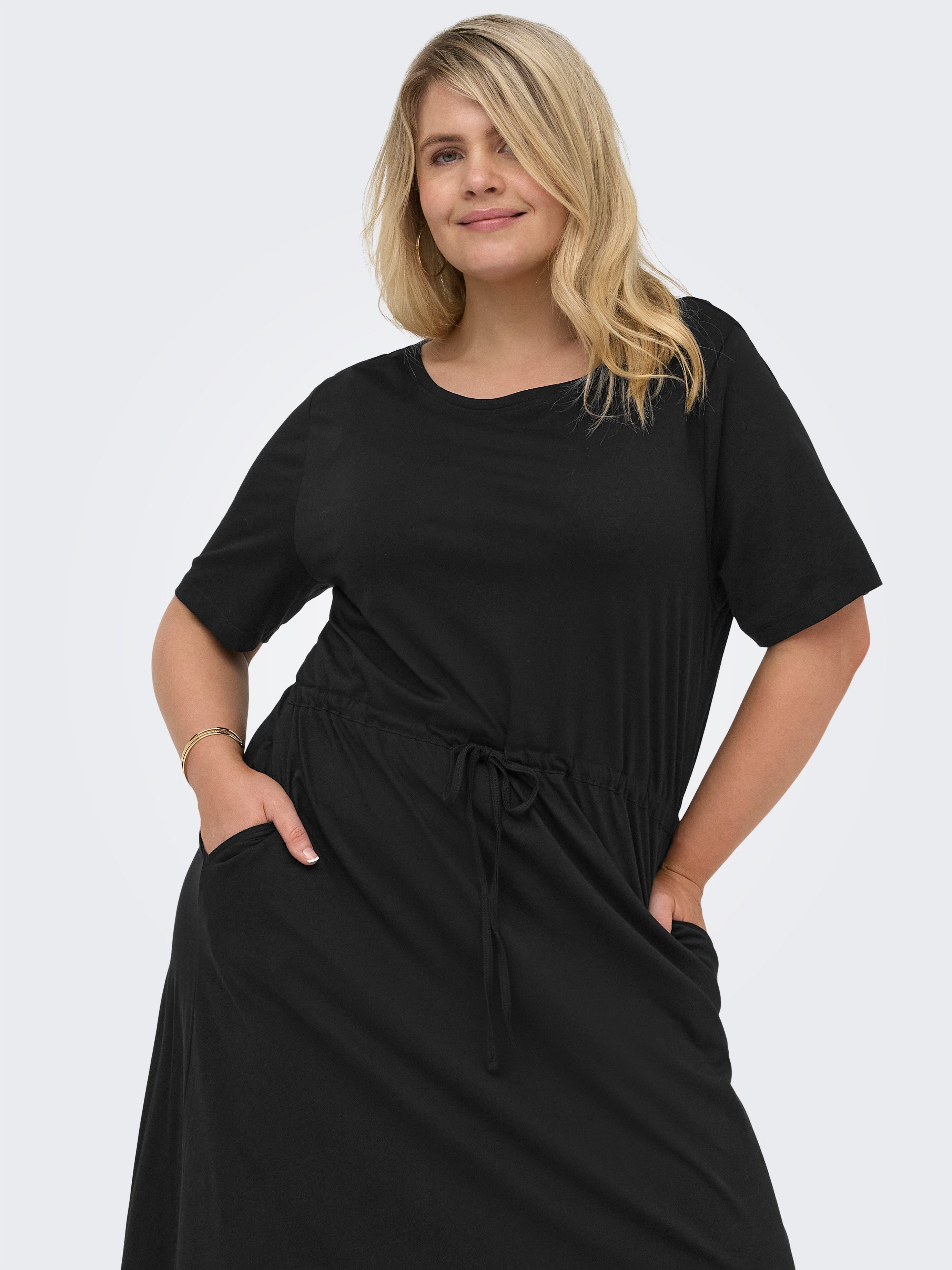 ONLY CARMAKOMA Jerseykleid CARBLOOM LIFE S/S MAXI DRESS JRS