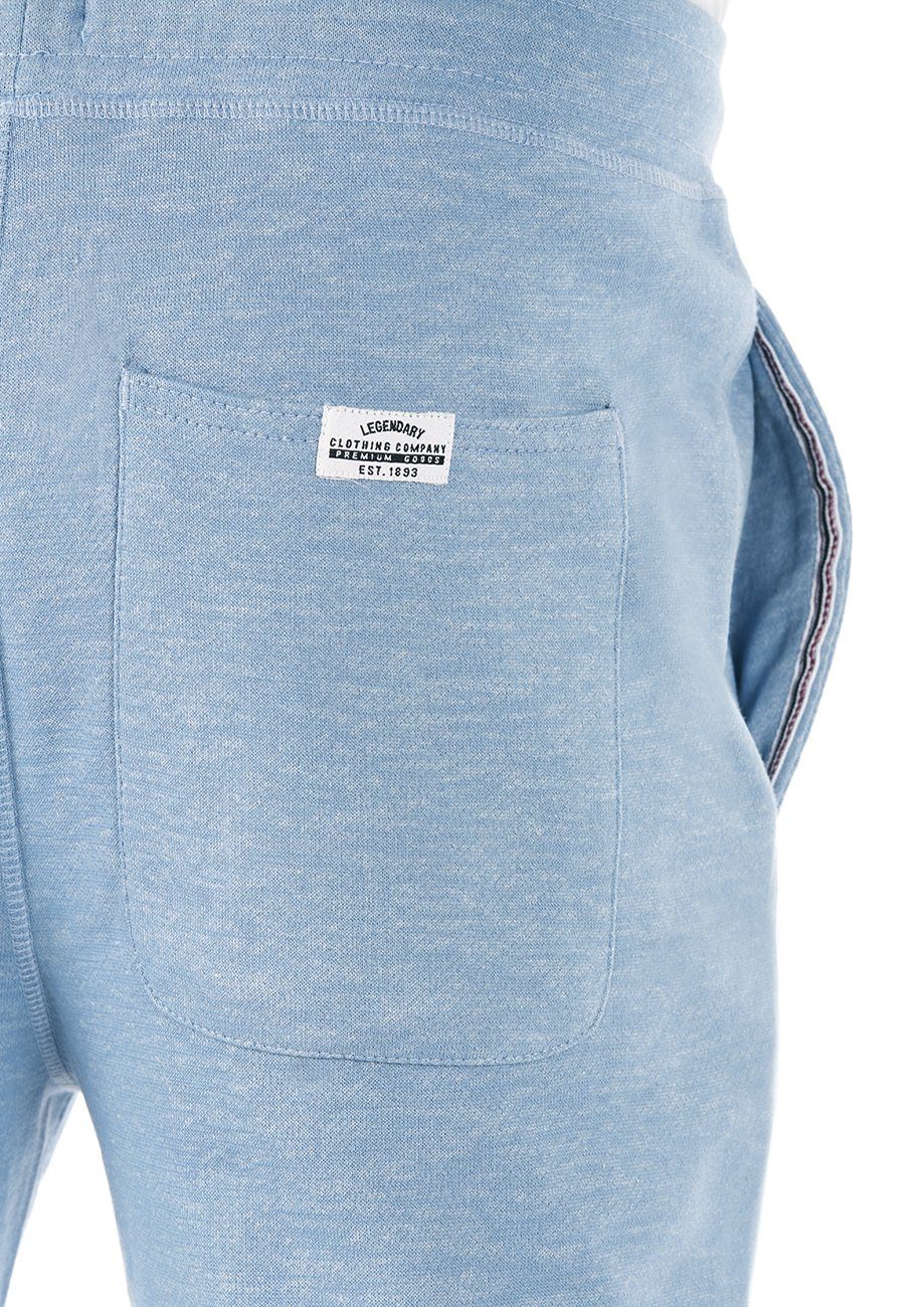 Baumwollmischung Blue pflegeleichter riverso RIVMike Herren Melange aus (19000) Fit Shorts Regular Bermudashorts Sweatshorts