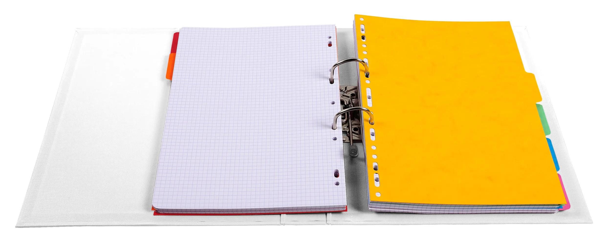 EXACOMPTA Aktenordner 10x Ordner Prem'Touch PVC, Rücken 50mm, 32x29cm A4 Maxi, Weiß, 53548E, Ordner Kunststoff