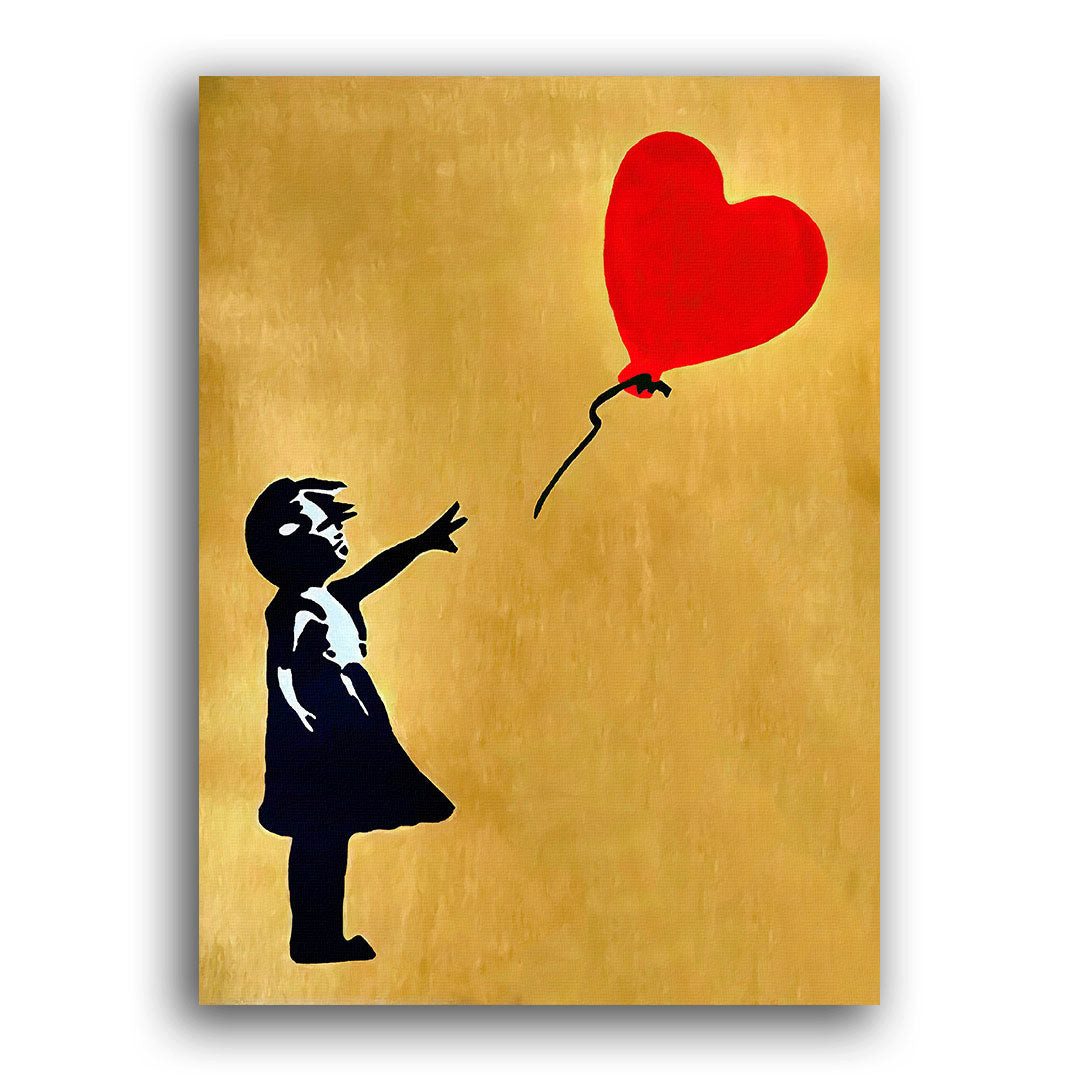 Wandbild Follow your Heart Gold