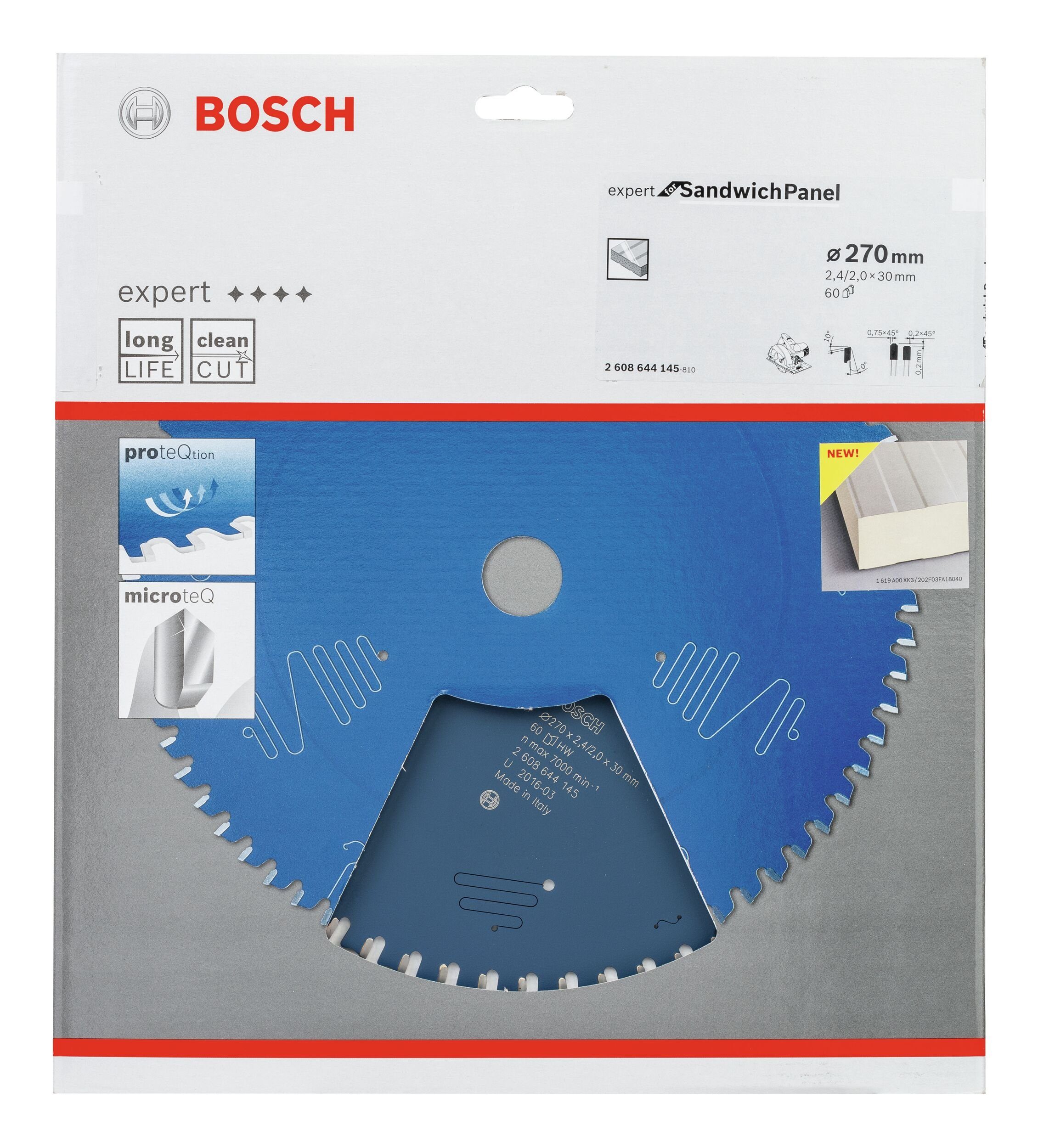 BOSCH 60Z 30 - x 270 Panel for 2,4 Expert Sandwich Kreissägeblatt, mm x