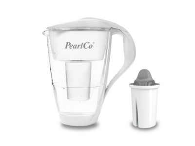 PearlCo Wasserfilter PearlCo Glas Wasserfilter Inkl. 1 Protect Plus Filterkartusche