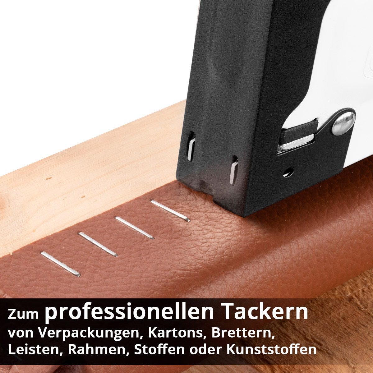 STAHLWERK Handtacker Handtacker Set mit Tacker Klammerentferner, (Packung, 1 tlg., Einzelgerät), inkl. Klammern