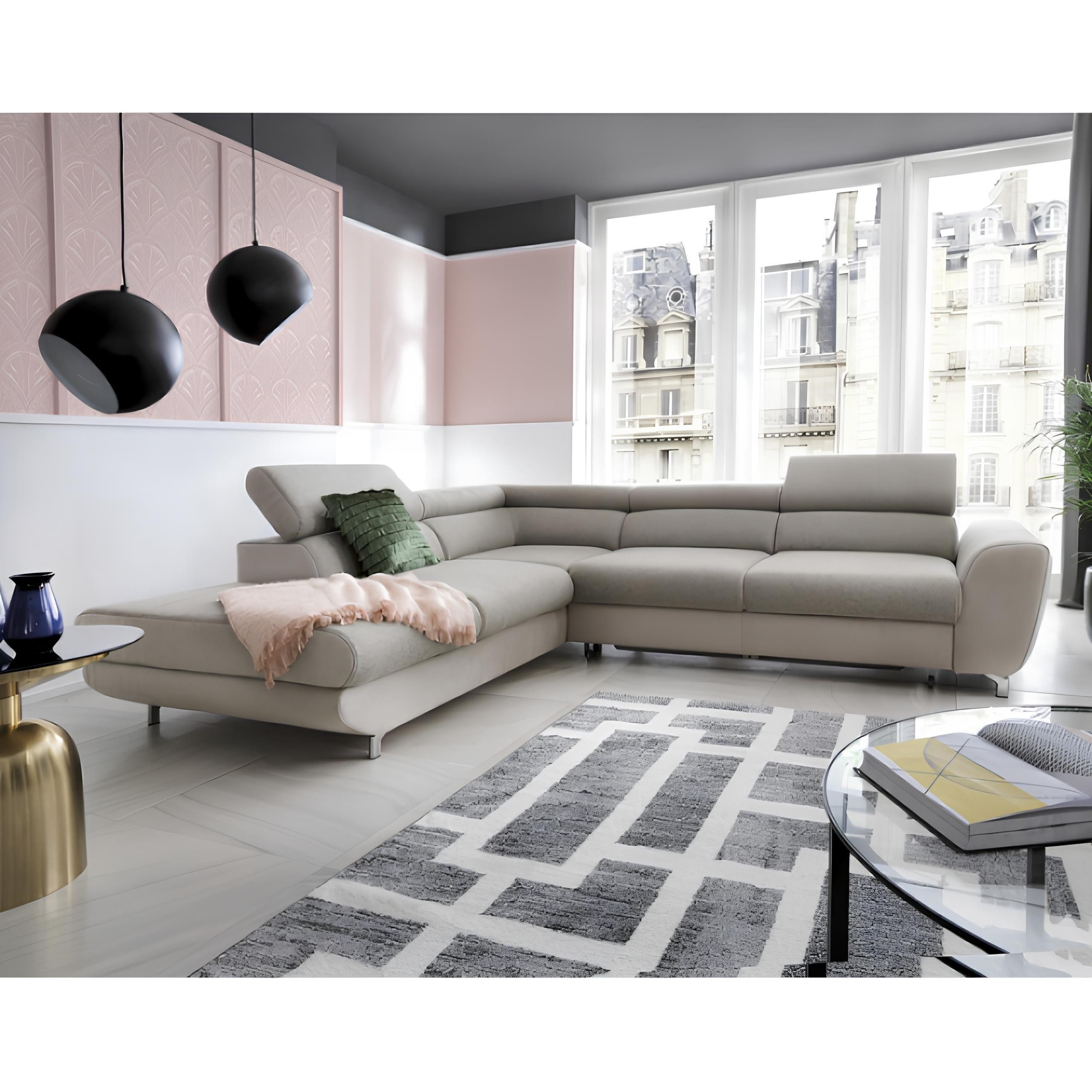 Xlmoebel Schlafsofa Ecksofa mit Schlaffunktion Multifunktionssofa für Wohnzimmer, Hergestellt in Europa