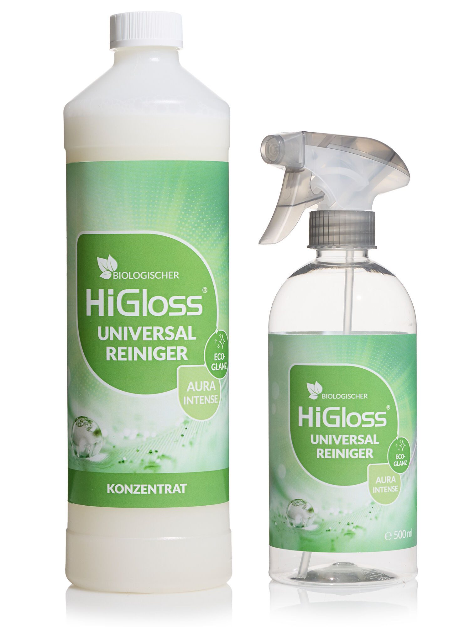 HiGloss Biologischer Universalreiniger EcoGlanz, 1 l Allzweckreiniger (1-St. 1000 ml Geruchsneutralisierer, pH-neutral, für Böden, Textilien, u.v.m)