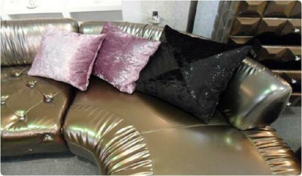 Couch Polster Chesterfield Designer Ecksofa, VIP JVmoebel Gold Wohnlandschaft U Form