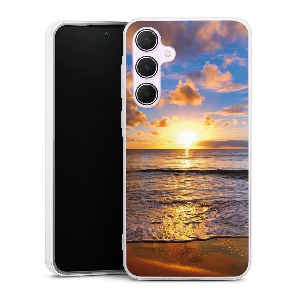DeinDesign Handyhülle Meer Sonnenuntergang Strand Strand, Samsung Galaxy A55 5G Silikon Hülle Bumper Case Handy Schutzhülle