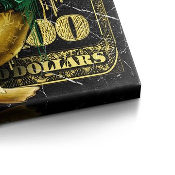 DOTCOMCANVAS® Leinwandbild, Leinwandbild Limitiert - More Money Duck - Pop Art Geld -