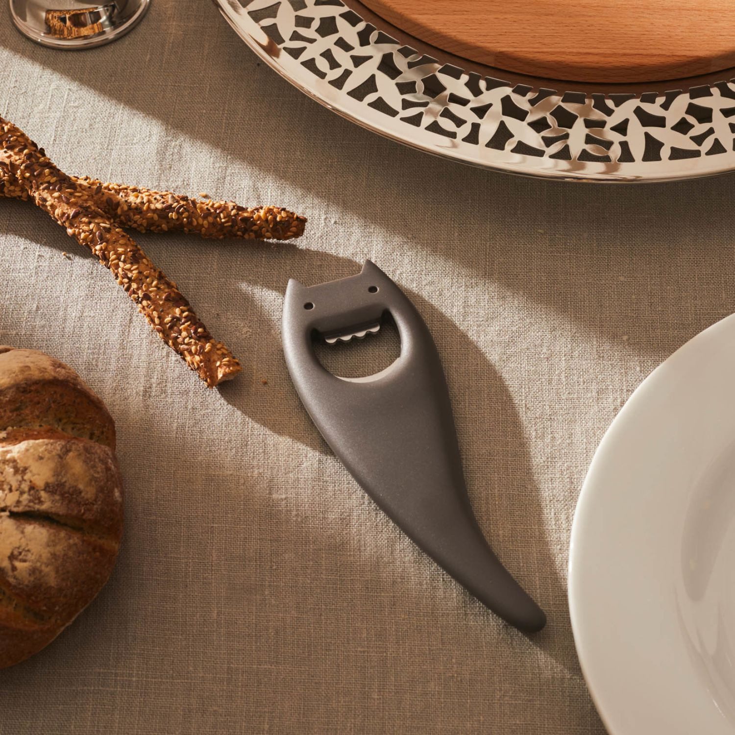 Alessi Flaschenöffner Diabolix Anthrazit