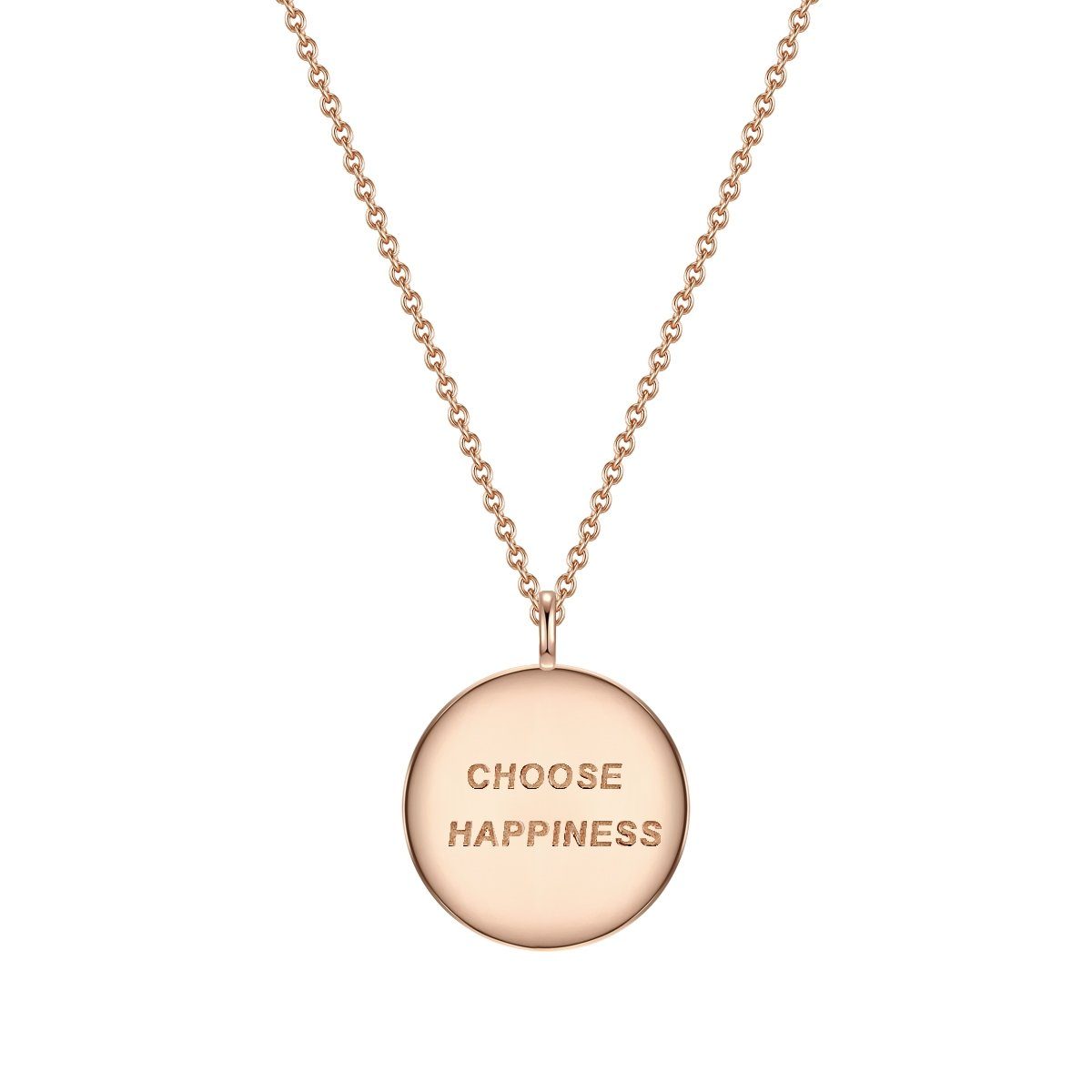 Glanzstücke München Silberkette Choose happiness roségold, aus Sterling  Silber