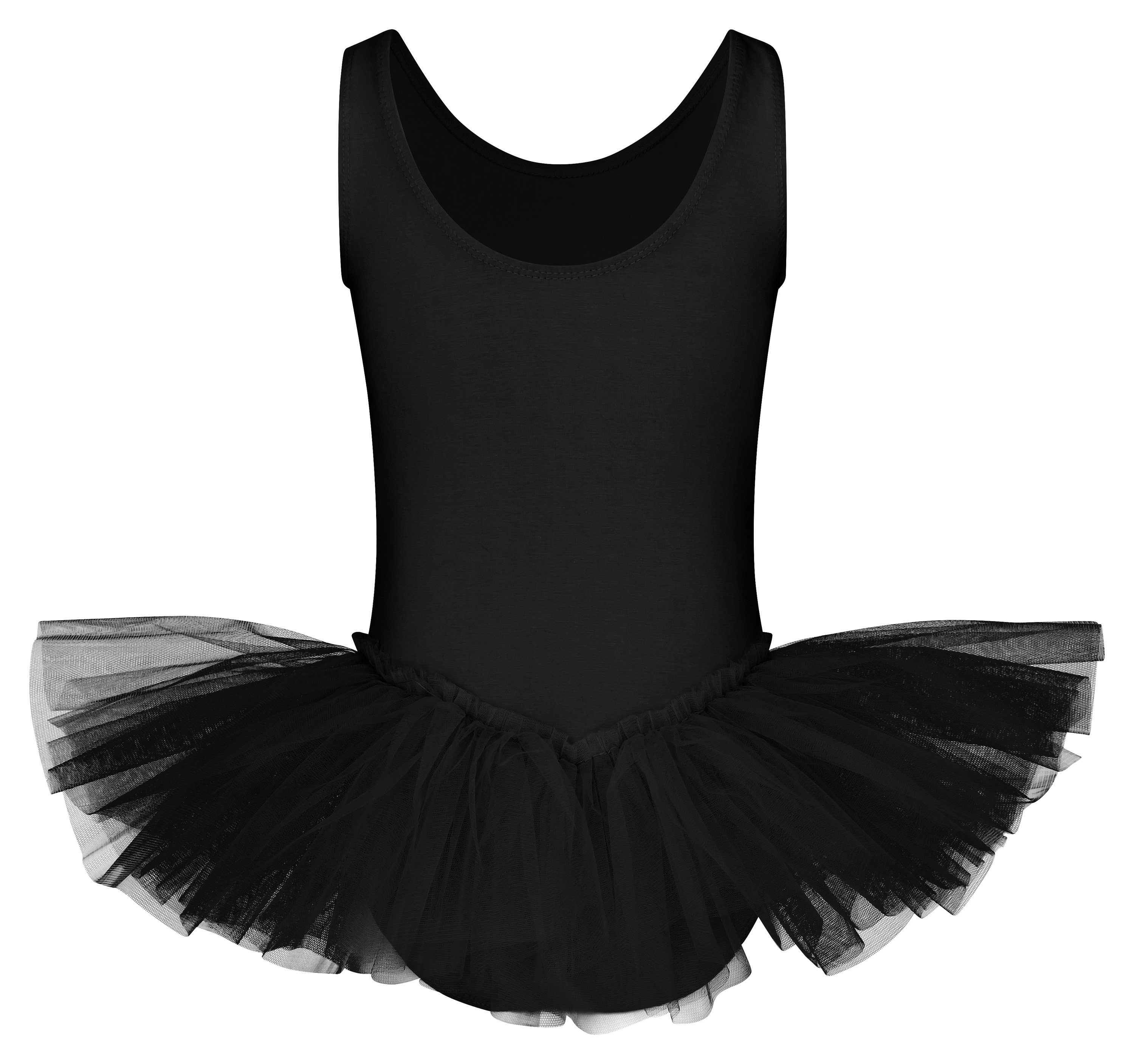 tanzmuster Tüllkleid Ballett weicher für Anabelle schwarz ärmellos Baumwolle, Mädchen Ballettkleid aus Tutu