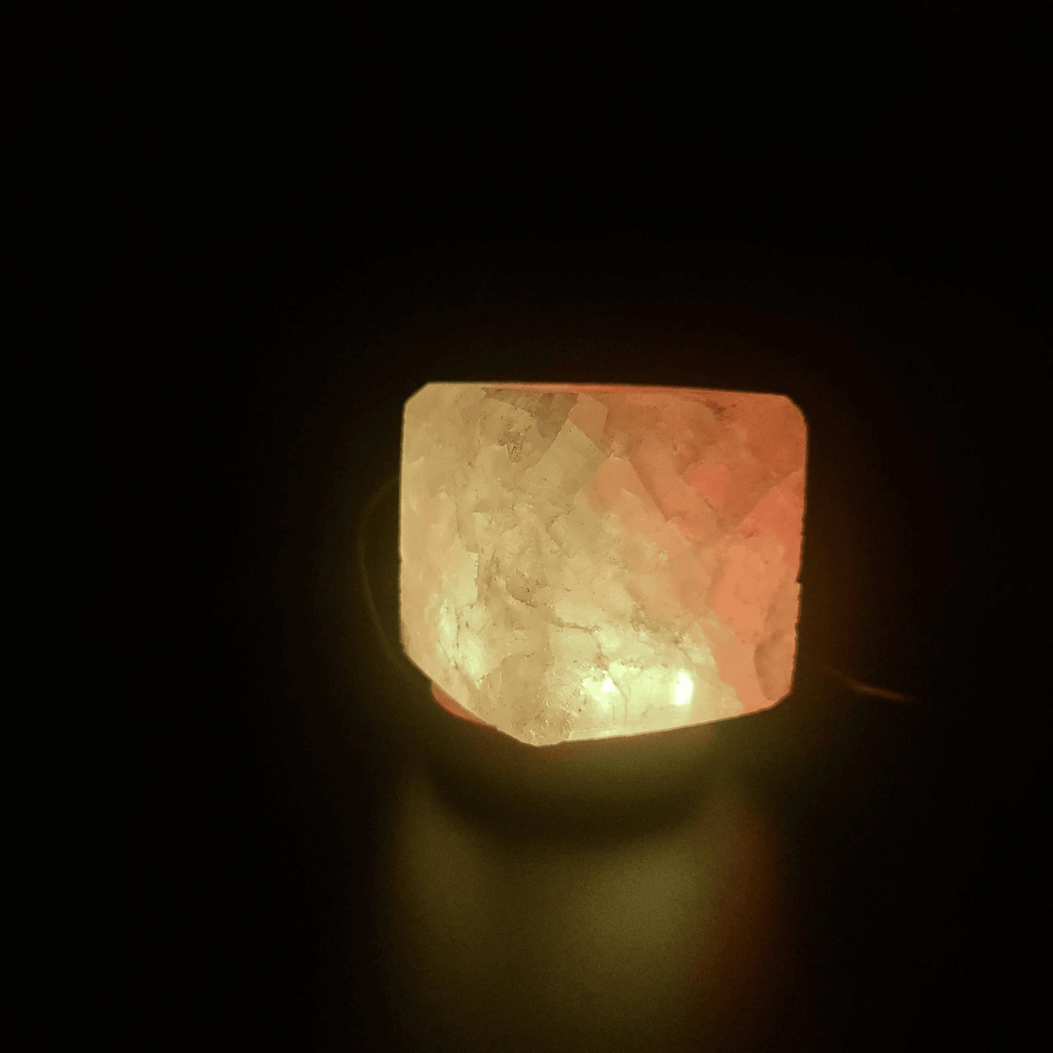 Heimtex Salzkristall-Tischlampe Himalaya USB Farbwechsellampe - Würfel