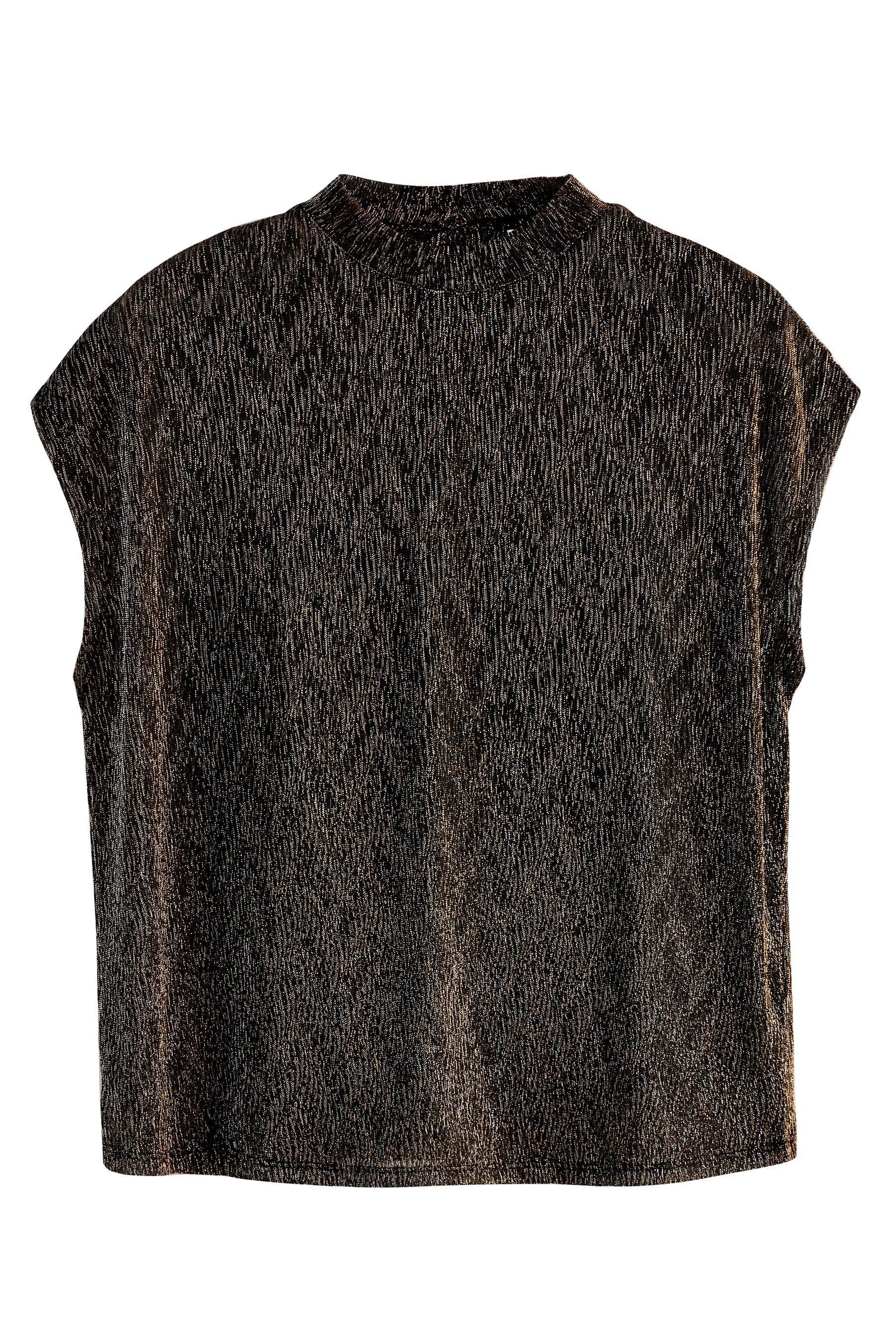 Next Blusentop Mehrlagiges, transparentes Metallic-Oberteil (2-tlg) günstig online kaufen