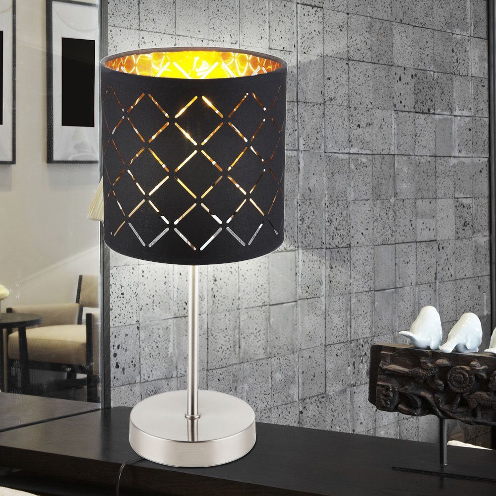 etc-shop LED Tischleuchte, Design Dimmer Strahler inklusive, Muster Warmweiß, Tisch Lampe Ess Farbwechsel, Leuchtmittel Zimmer