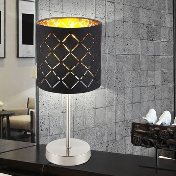 etc-shop LED Tischleuchte, Leuchtmittel inklusive, Warmweiß, Farbwechsel, Design Tisch Lampe Ess Zimmer Strahler Muster Dimmer