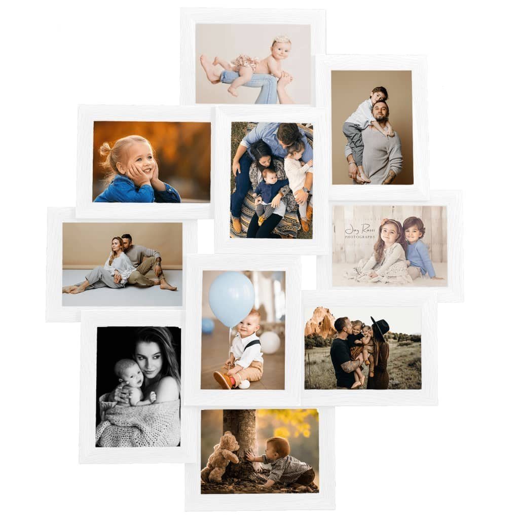 Collage Fotos vidaXL für Weiß cm) Bilderrahmen Bilderrahmen 10x(10x15