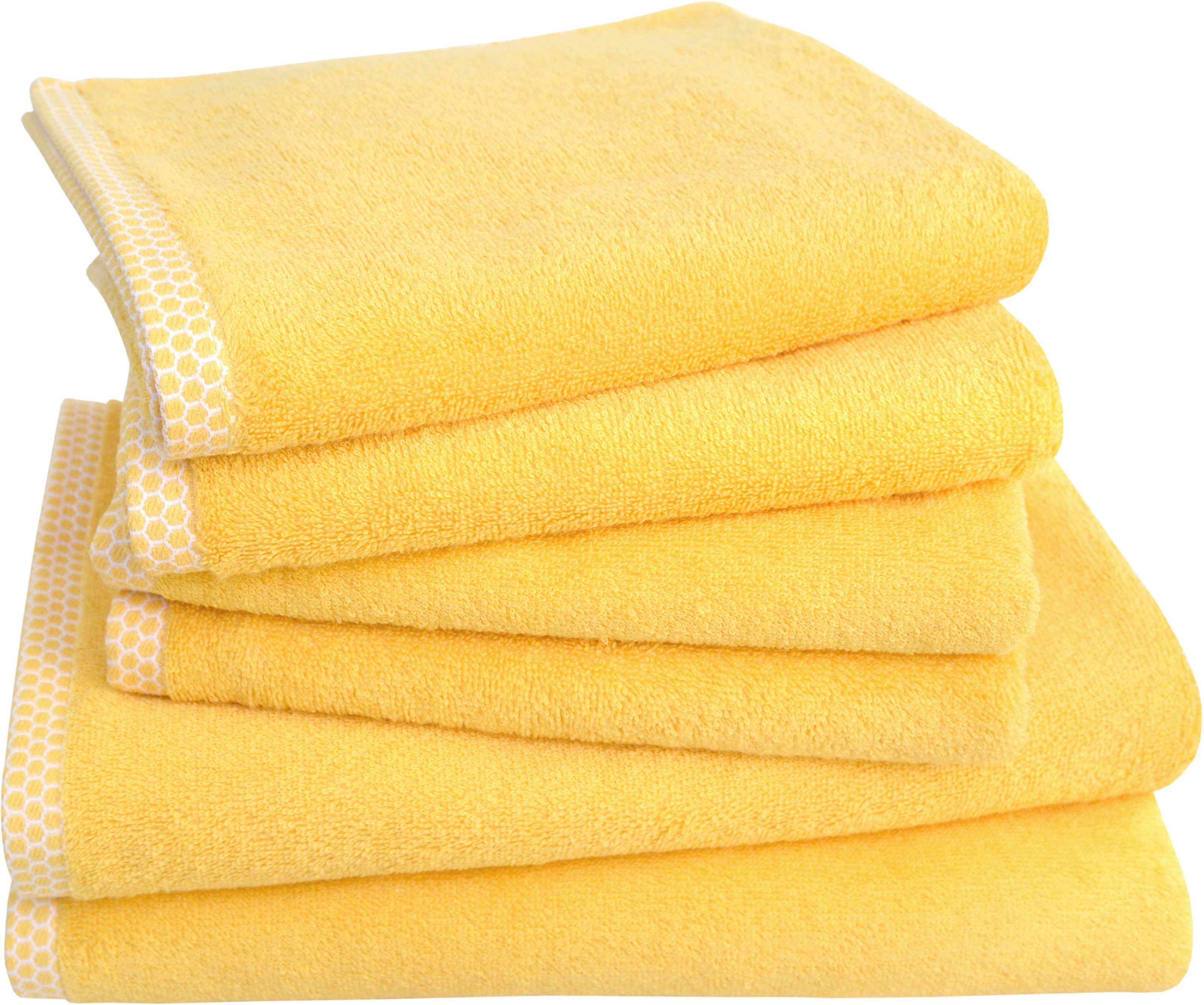 Dyckhoff Handtuch Set Pure Natural Uni, Frottier (Set, 6-St), BIO Baumwolle, GOTS