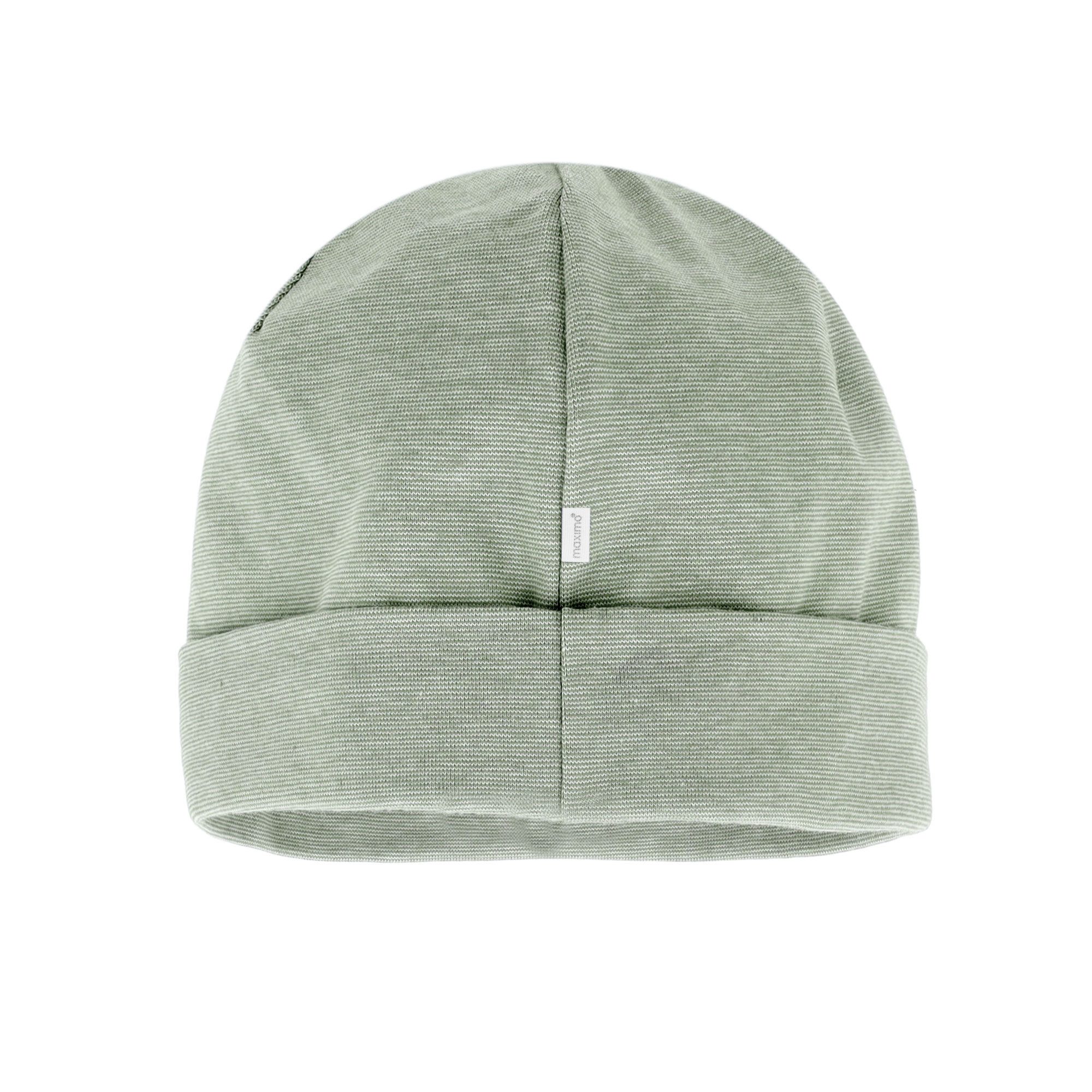 MAXIMO Jerseymütze GOTS BABY-Beanie, Umschlagrand Microringel, Jersey, UV 50 (1-St) Baumwolljersey – Bild 3 von 4