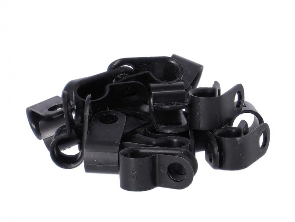 Westphal Felgenbremse Westphal Bowdenzug Schelle 856 schwarz für 6mm Kabel 25Stück