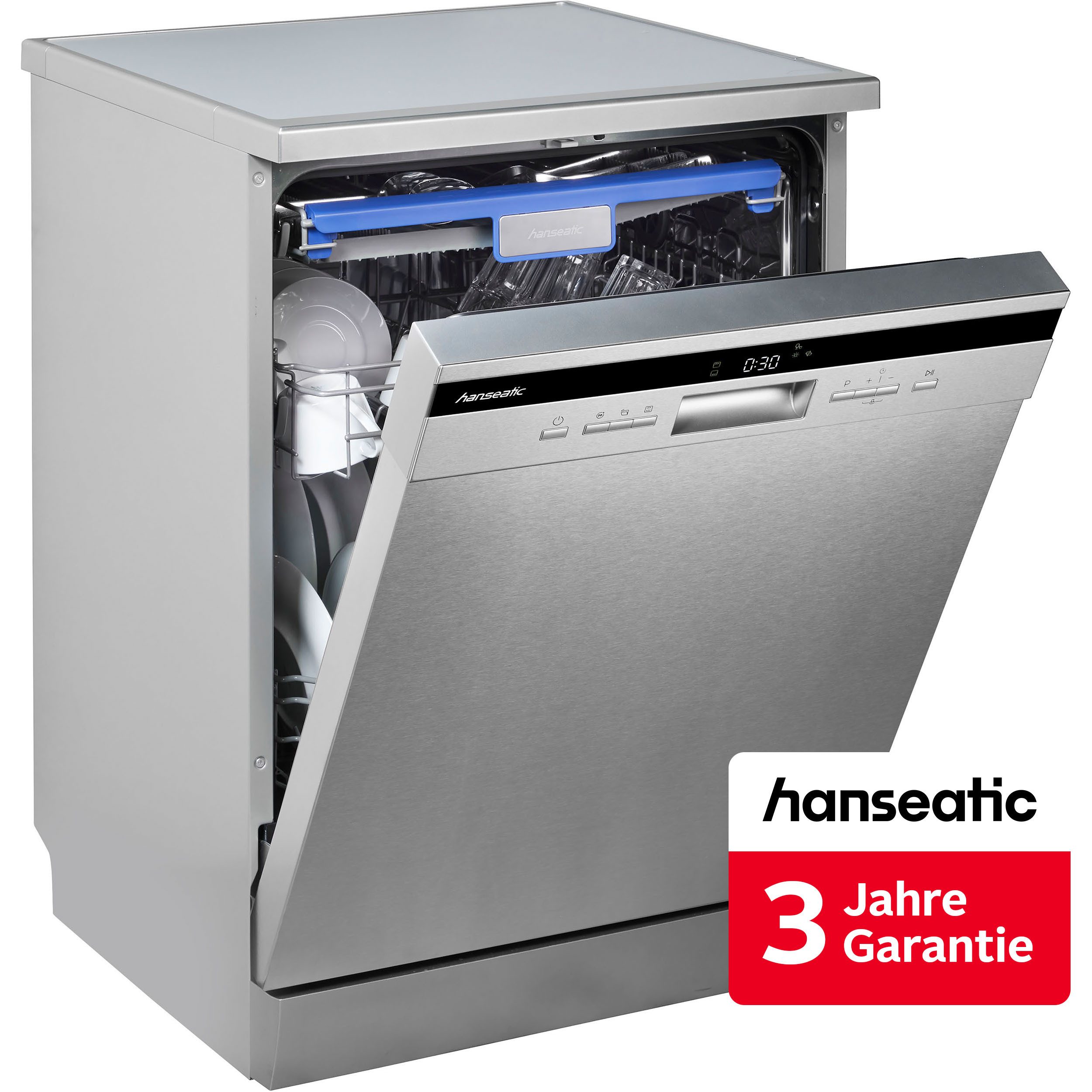 Hanseatic Standgeschirrspüler HG6085B14U7635ES, 14 Maßgedecke, inkl. 3 Jahre Herstellergarantie